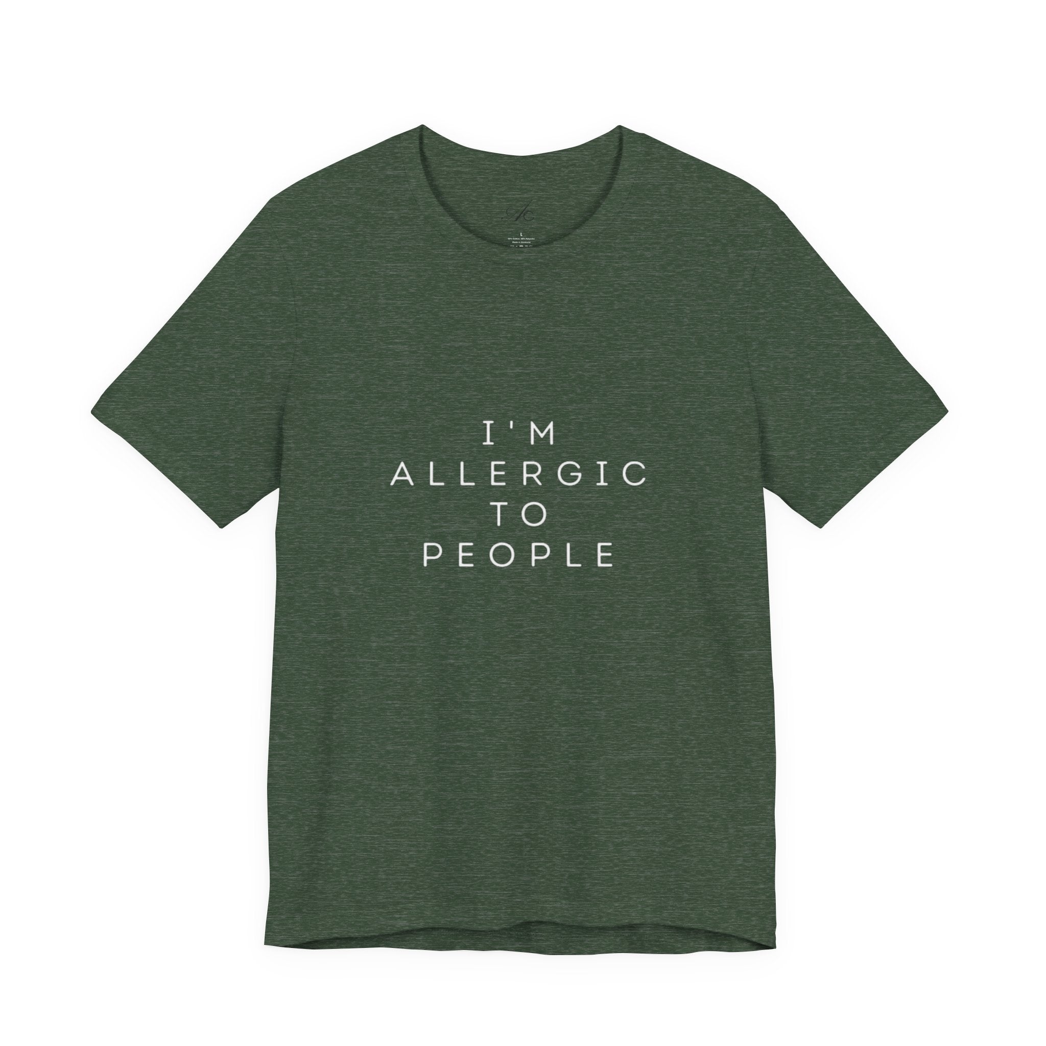 Funny Graphic Tee, Unisex Allergy Humor Shirt, Introvert Gift, Casual Wear, Quirky T-Shirt - Metamorphosis Creations
