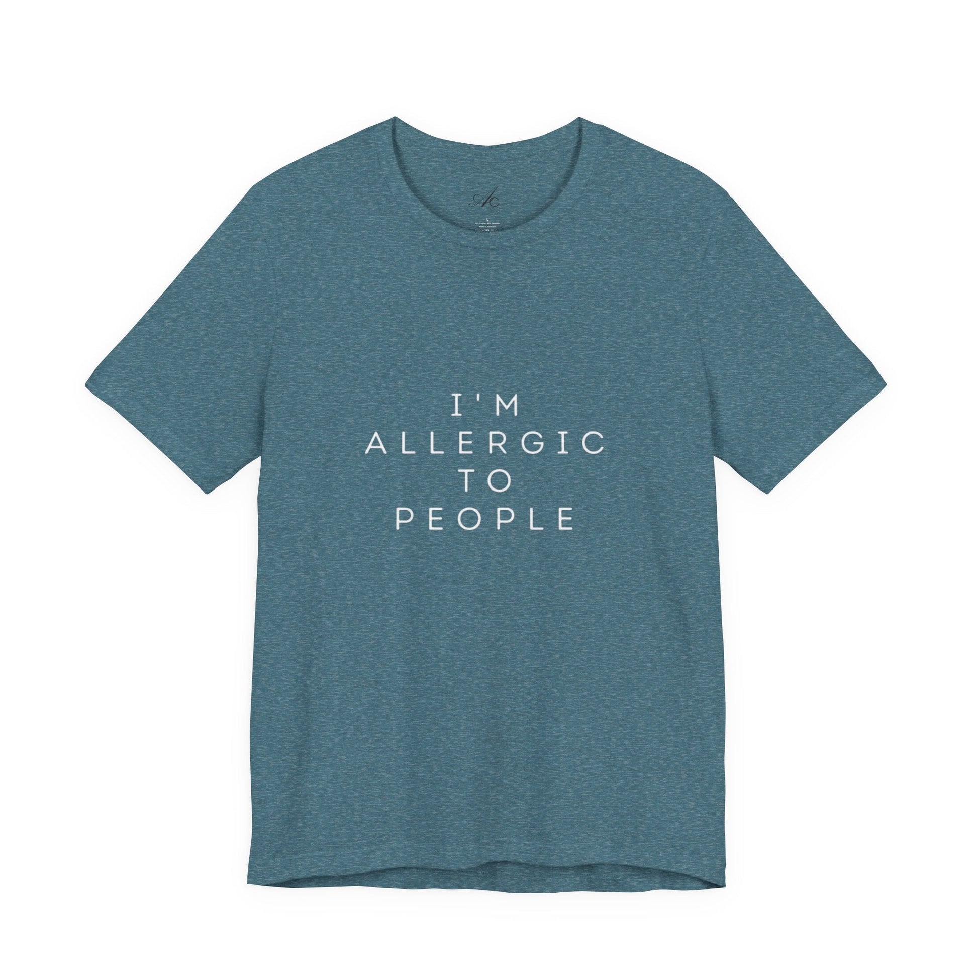 Funny Graphic Tee, Unisex Allergy Humor Shirt, Introvert Gift, Casual Wear, Quirky T-Shirt - Metamorphosis Creations