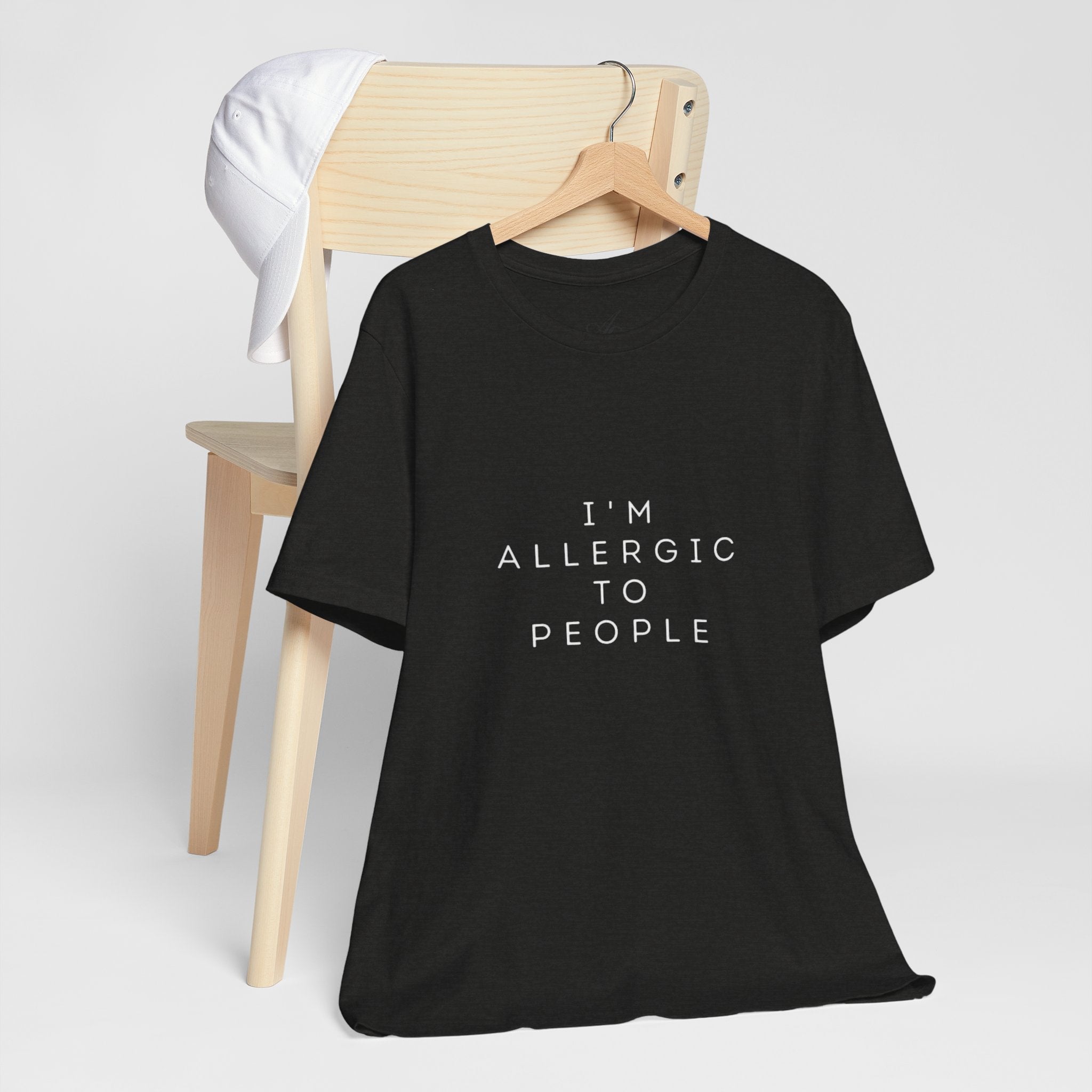 Funny Graphic Tee, Unisex Allergy Humor Shirt, Introvert Gift, Casual Wear, Quirky T-Shirt - Metamorphosis Creations