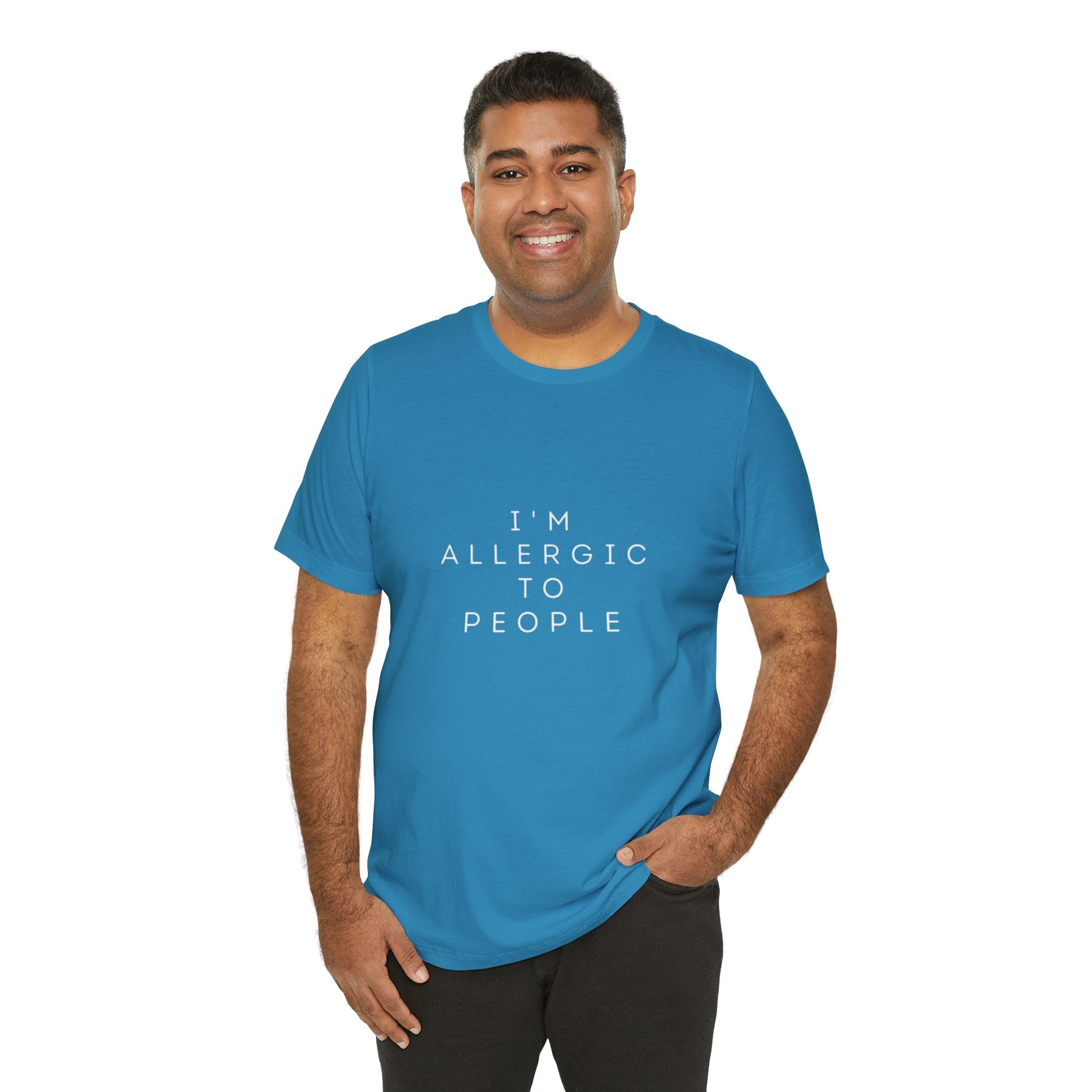 Funny Graphic Tee, Unisex Allergy Humor Shirt, Introvert Gift, Casual Wear, Quirky T-Shirt - Metamorphosis Creations