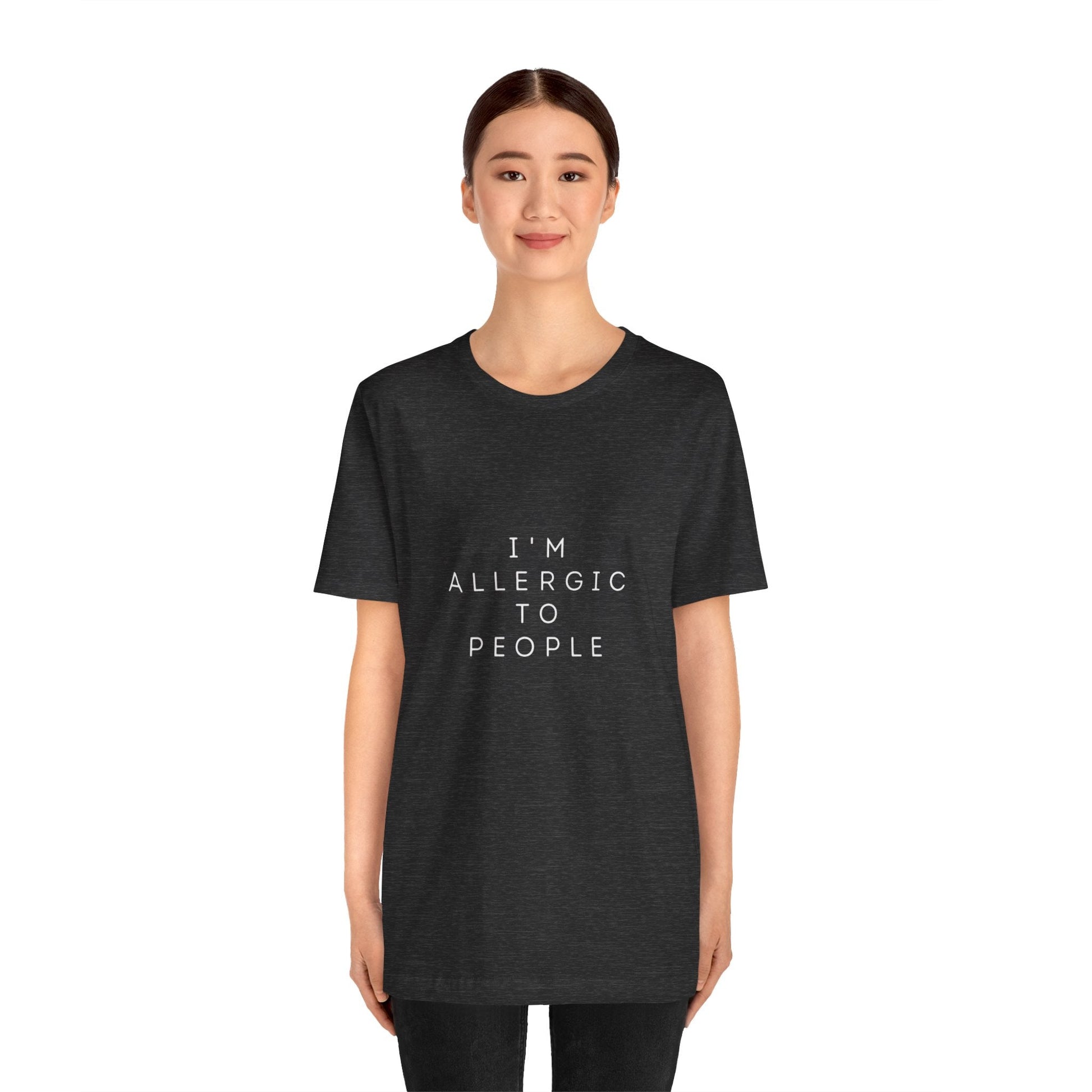 Funny Graphic Tee, Unisex Allergy Humor Shirt, Introvert Gift, Casual Wear, Quirky T-Shirt - Metamorphosis Creations
