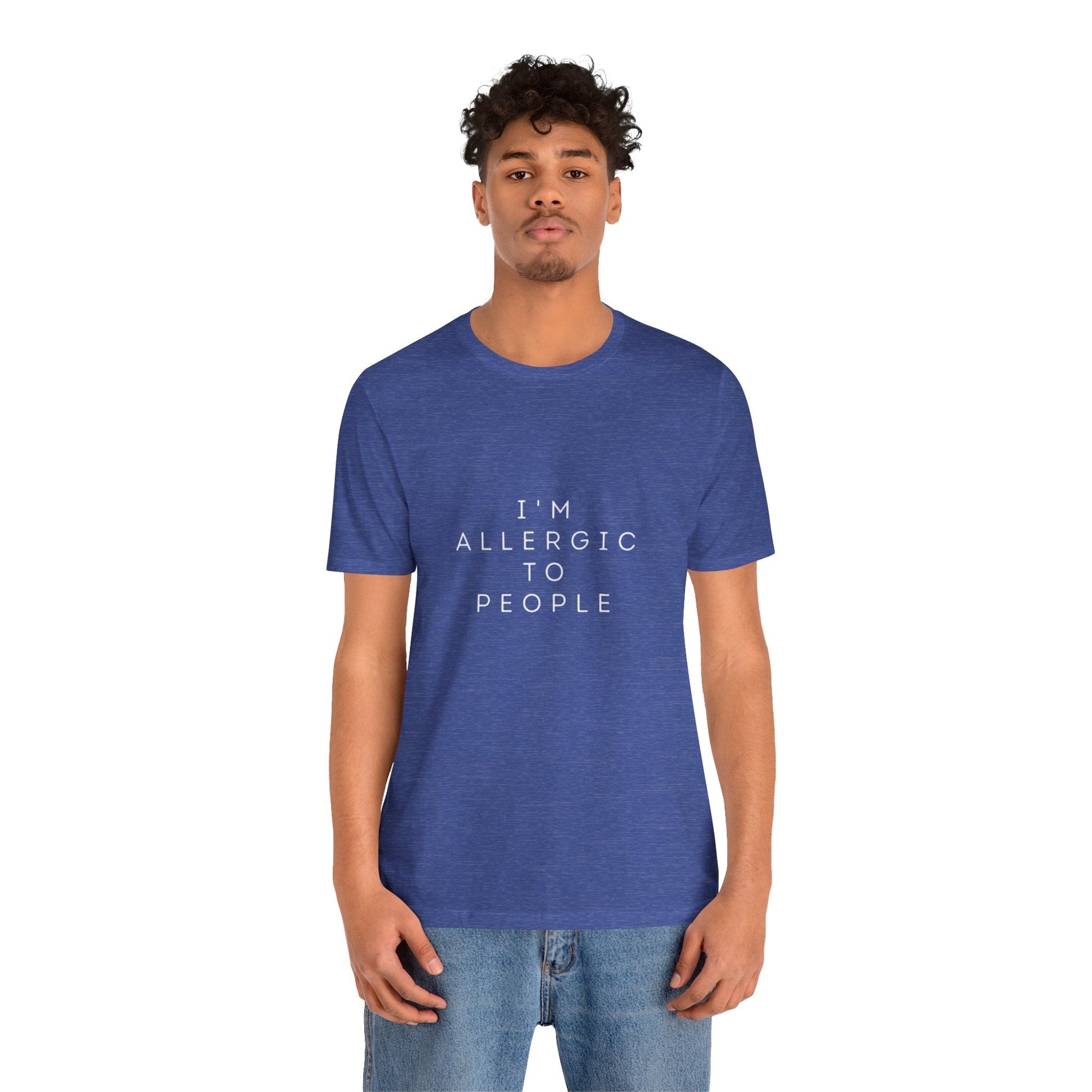 Funny Graphic Tee, Unisex Allergy Humor Shirt, Introvert Gift, Casual Wear, Quirky T-Shirt - Metamorphosis Creations