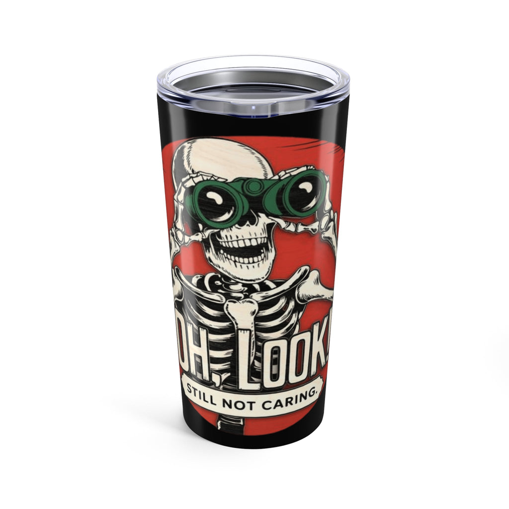 Funny Skeleton 20oz Tumbler, Travel Mug, Gift for Halloween, Coffee Cup, Unique Tumblers for Him, Personalized Drinkware - Metamorphosis Creations