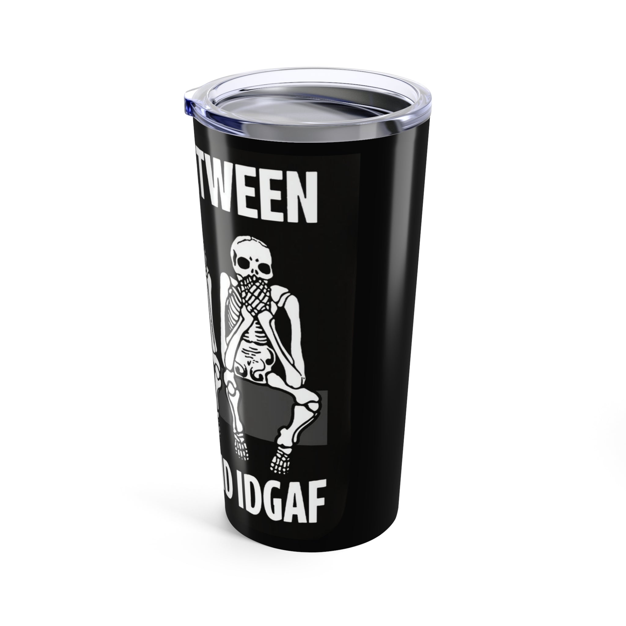 Funny Skeleton Tumbler, 20oz Travel Mug, Unique Gift for Halloween, Coffee Cup, Best Friend Gift, Sip and Relax - Metamorphosis Creations