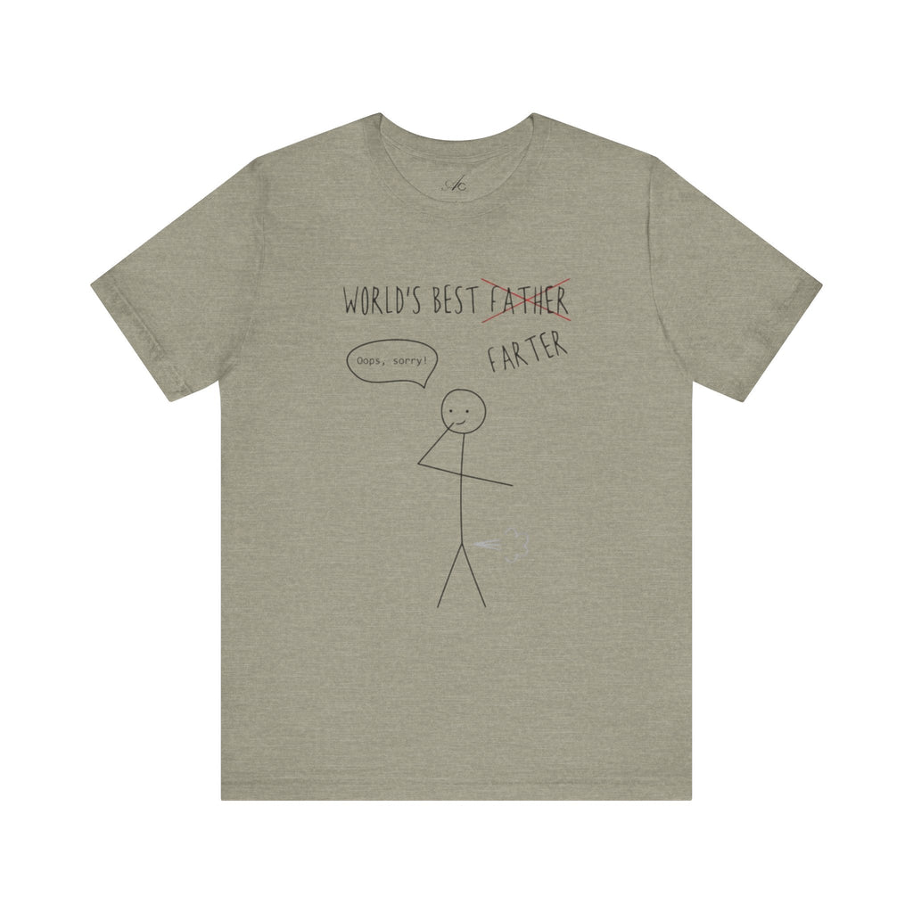 Funny Unisex T-Shirt for Dad, World's Best Farter Tee, Best Dad Ever Shirt, Gift for Father's Day, Dad Humor Apparel - Metamorphosis Creations