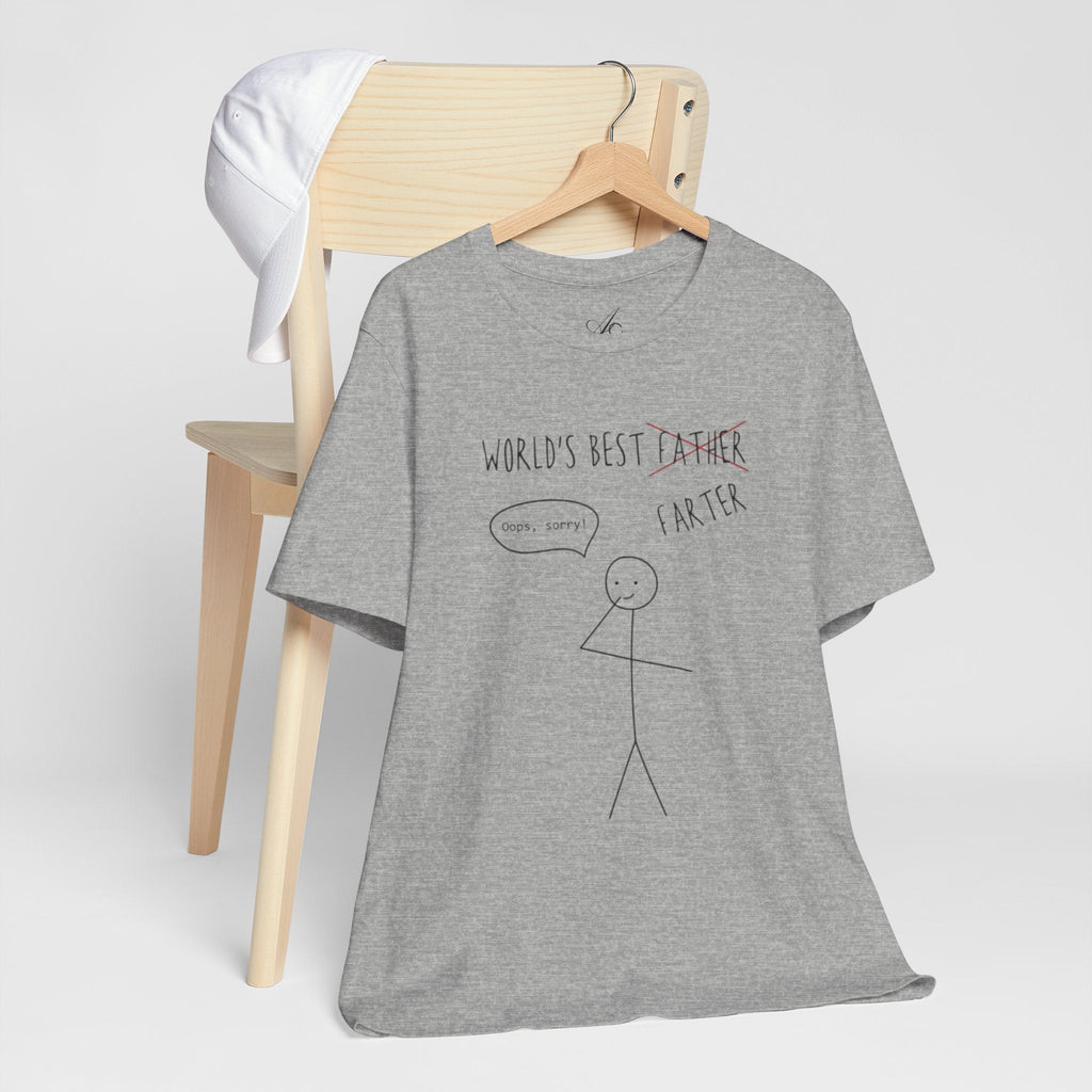 Funny Unisex T-Shirt for Dad, World's Best Farter Tee, Best Dad Ever Shirt, Gift for Father's Day, Dad Humor Apparel - Metamorphosis Creations