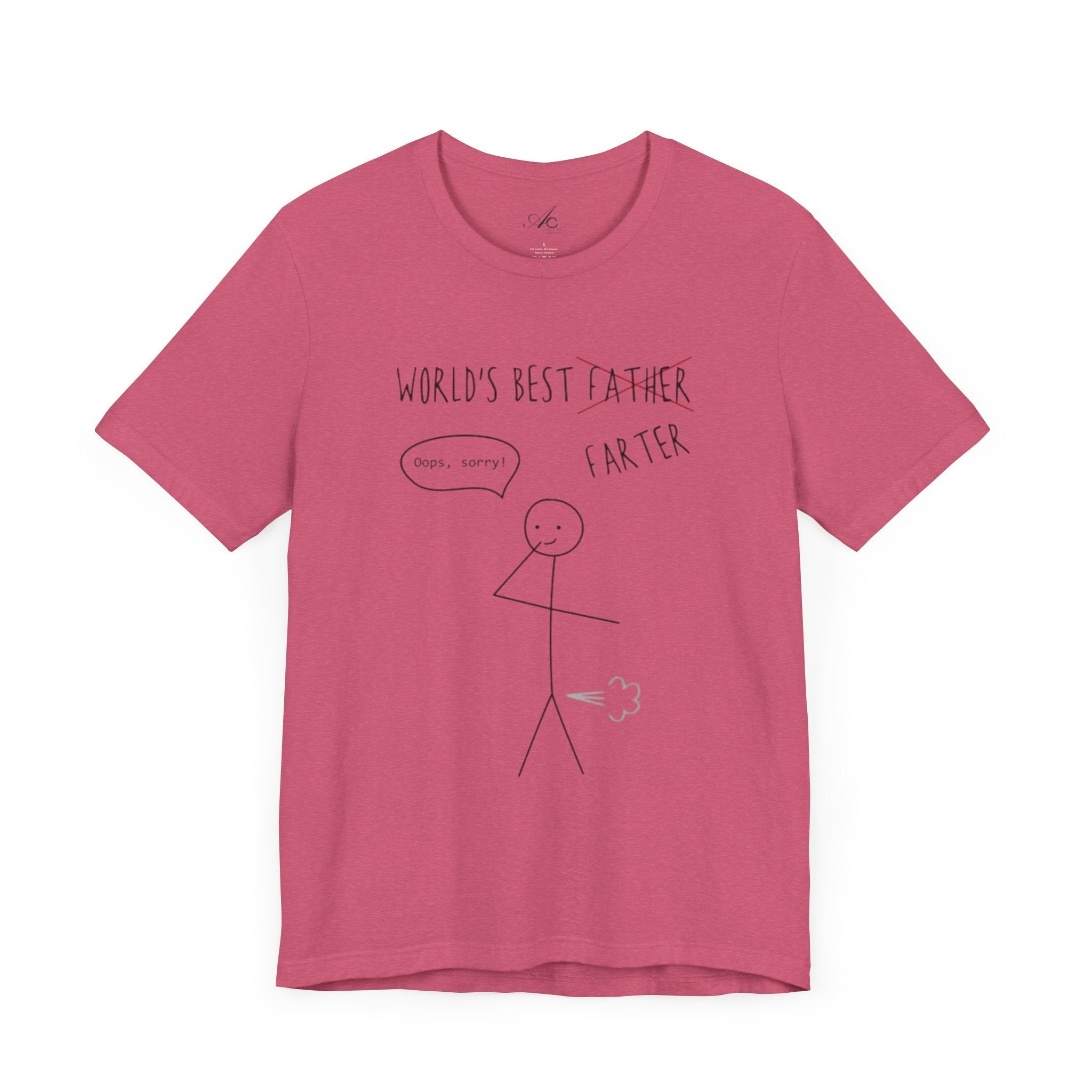 Funny Unisex T-Shirt for Dad, World's Best Farter Tee, Best Dad Ever Shirt, Gift for Father's Day, Dad Humor Apparel - Metamorphosis Creations