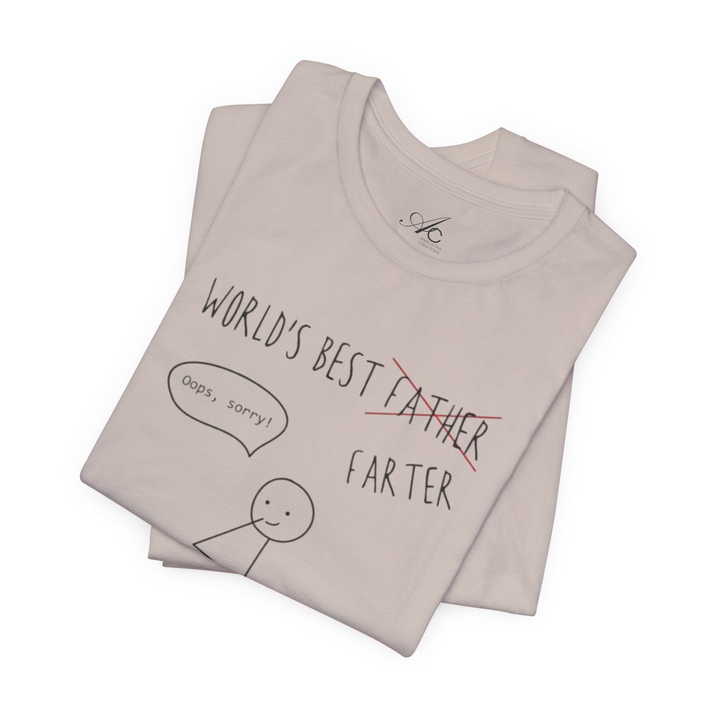 Funny Unisex T-Shirt for Dad, World's Best Farter Tee, Best Dad Ever Shirt, Gift for Father's Day, Dad Humor Apparel - Metamorphosis Creations