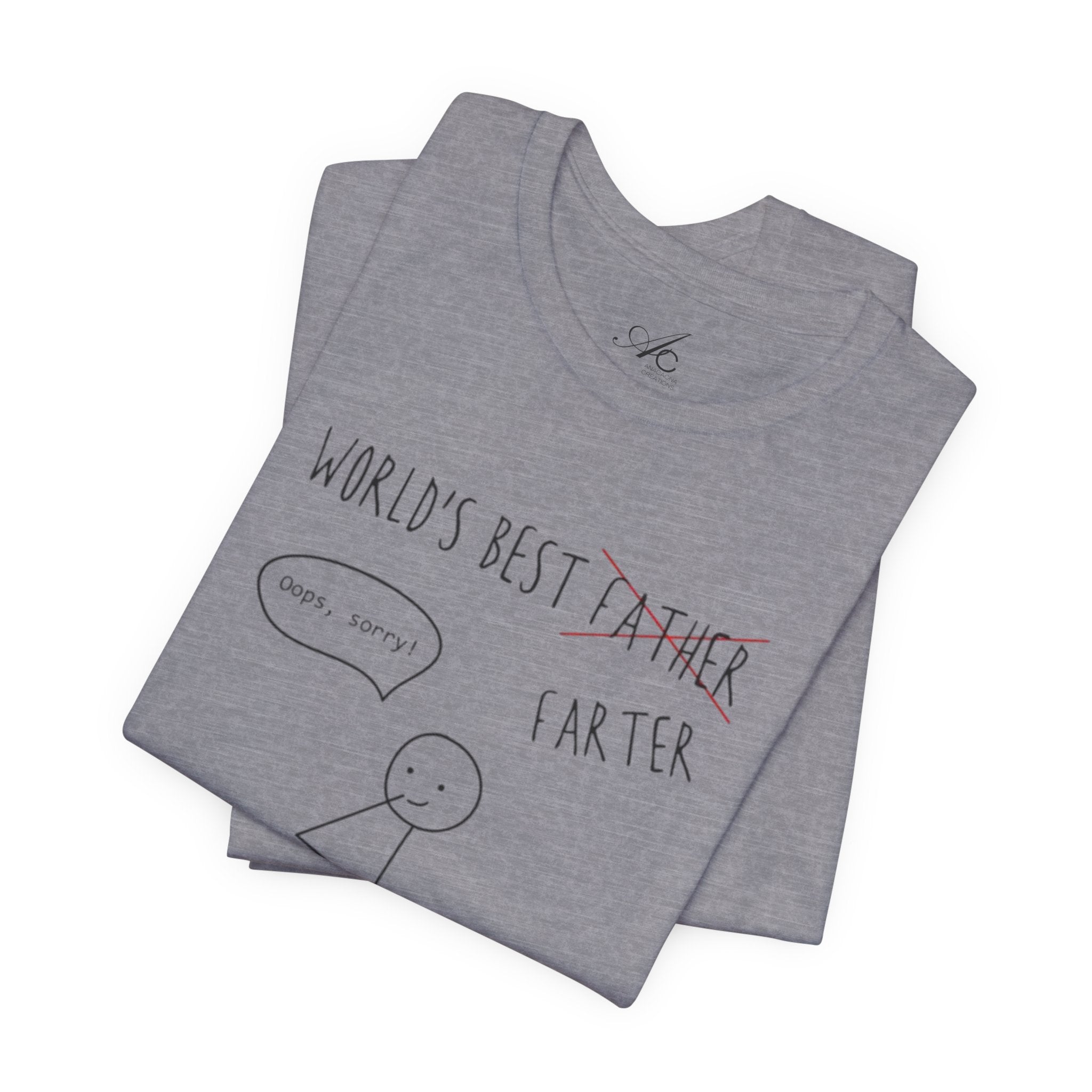 Funny Unisex T-Shirt for Dad, World's Best Farter Tee, Best Dad Ever Shirt, Gift for Father's Day, Dad Humor Apparel - Metamorphosis Creations