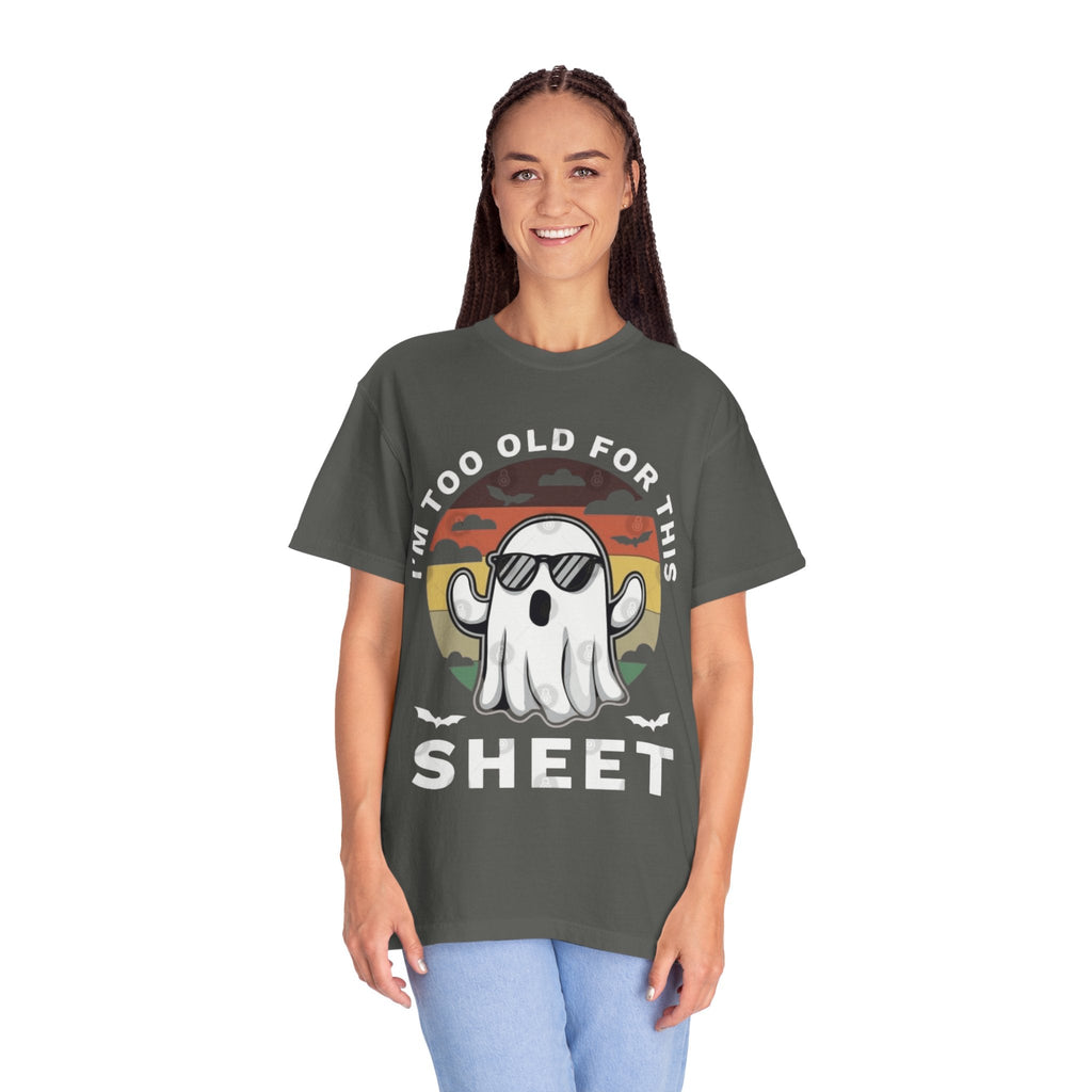Ghostly Humor Unisex T-Shirt, Relaxed Vintage Tee, Halloween Apparel, Fun Gift, Casual Outfit, Quirky Statement Shirt, Ghost Sheet T-shirt - Metamorphosis Creations