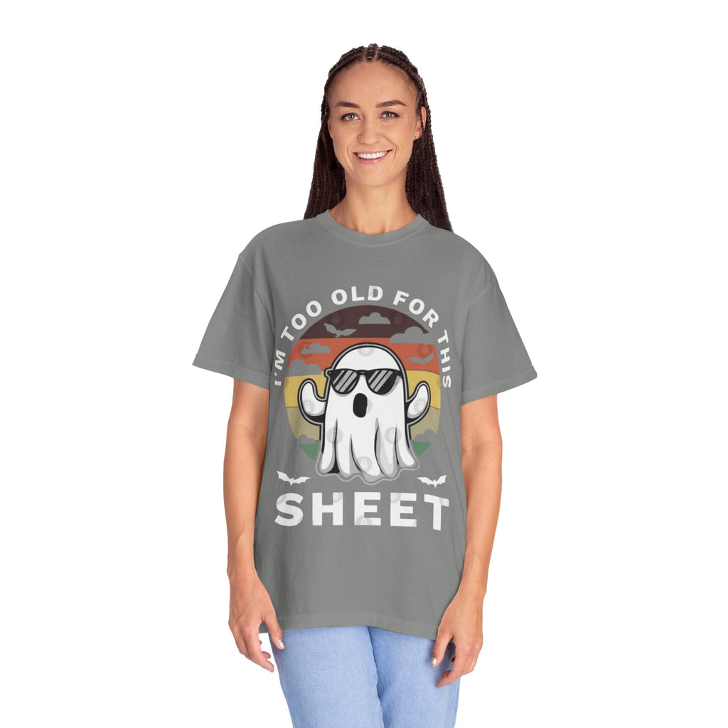 Ghostly Humor Unisex T-Shirt, Relaxed Vintage Tee, Halloween Apparel, Fun Gift, Casual Outfit, Quirky Statement Shirt, Ghost Sheet T-shirt - Metamorphosis Creations