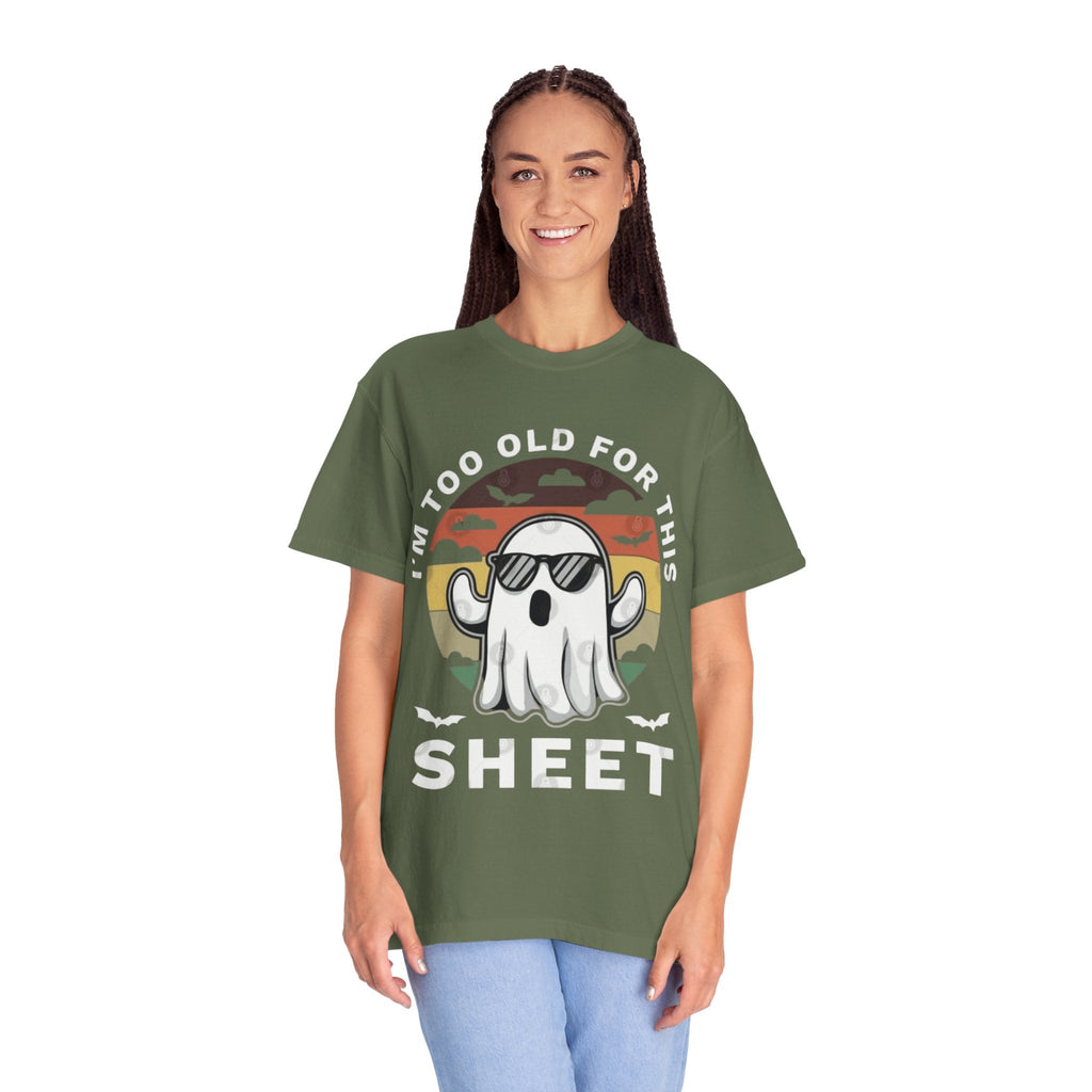 Ghostly Humor Unisex T-Shirt, Relaxed Vintage Tee, Halloween Apparel, Fun Gift, Casual Outfit, Quirky Statement Shirt, Ghost Sheet T-shirt - Metamorphosis Creations
