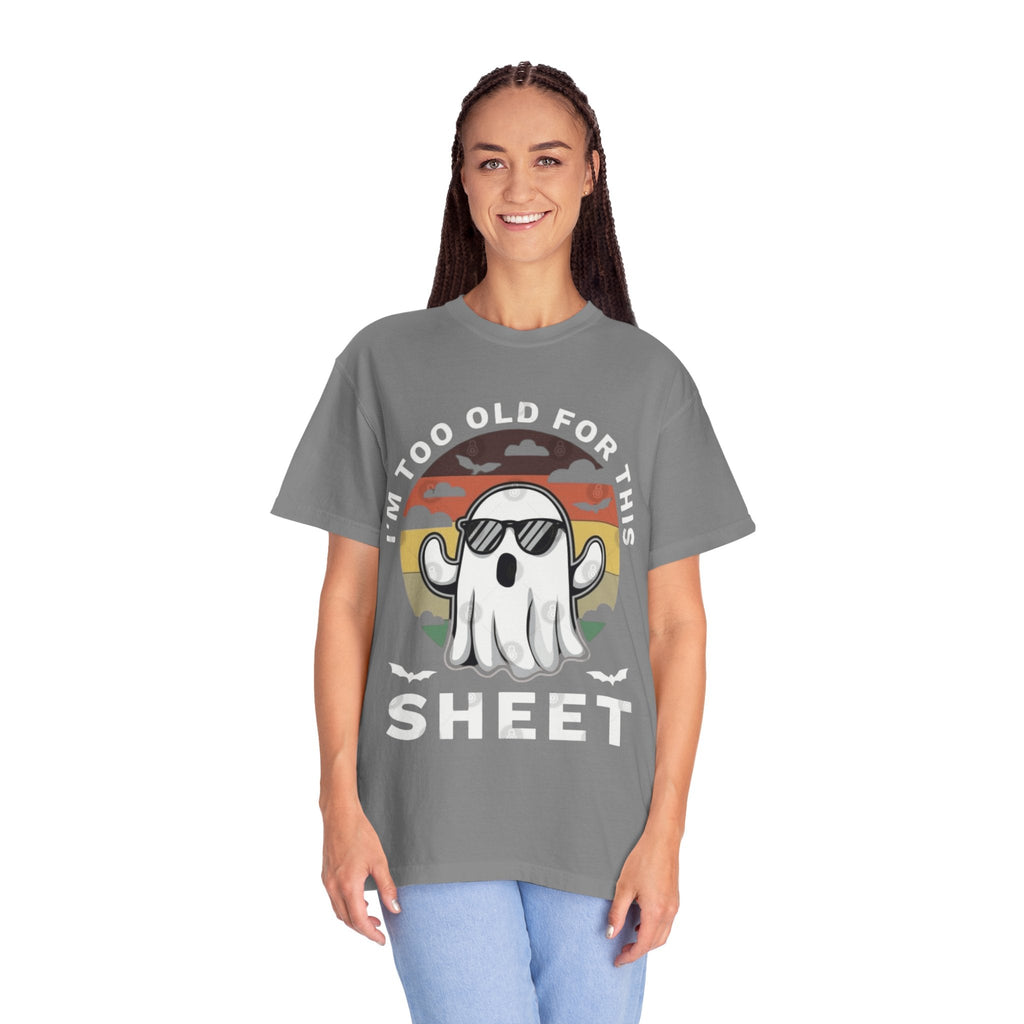 Ghostly Humor Unisex T-Shirt, Relaxed Vintage Tee, Halloween Apparel, Fun Gift, Casual Outfit, Quirky Statement Shirt, Ghost Sheet T-shirt - Metamorphosis Creations
