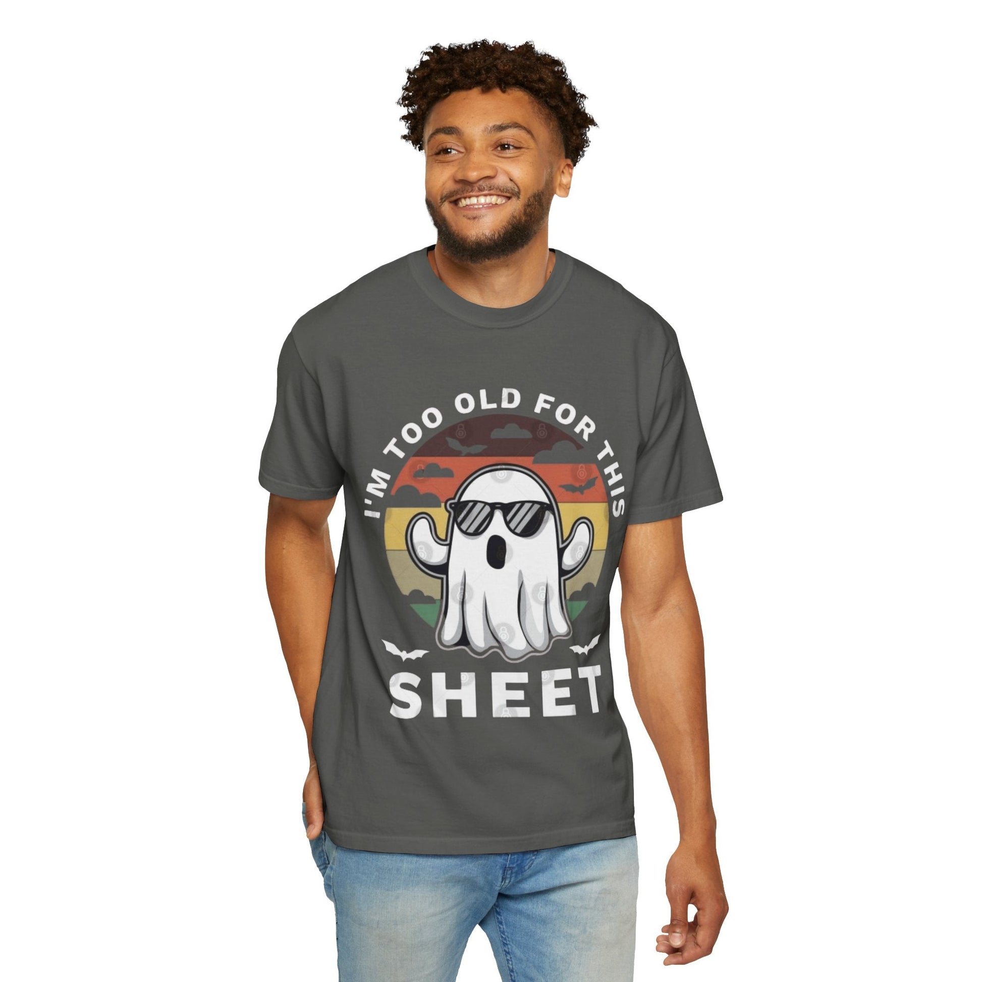 Ghostly Humor Unisex T-Shirt, Relaxed Vintage Tee, Halloween Apparel, Fun Gift, Casual Outfit, Quirky Statement Shirt, Ghost Sheet T-shirt - Metamorphosis Creations