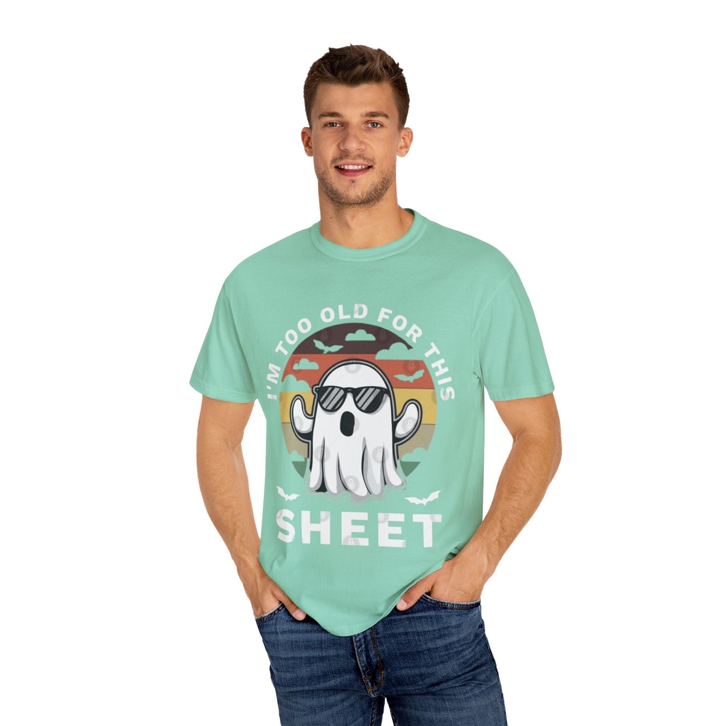 Ghostly Humor Unisex T-Shirt, Relaxed Vintage Tee, Halloween Apparel, Fun Gift, Casual Outfit, Quirky Statement Shirt, Ghost Sheet T-shirt - Metamorphosis Creations