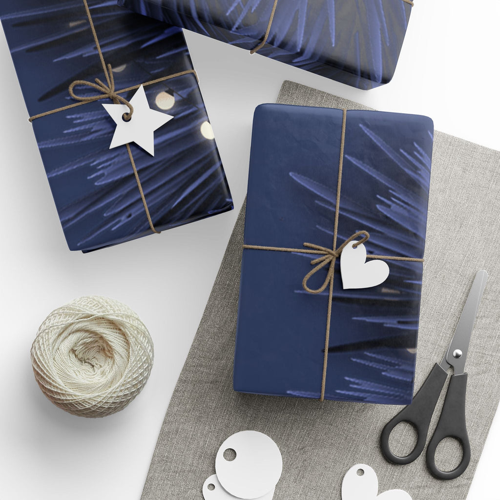 Gift Wrapping Paper | Elegant Starry Holiday Gift Wrap - Metamorphosis Creations