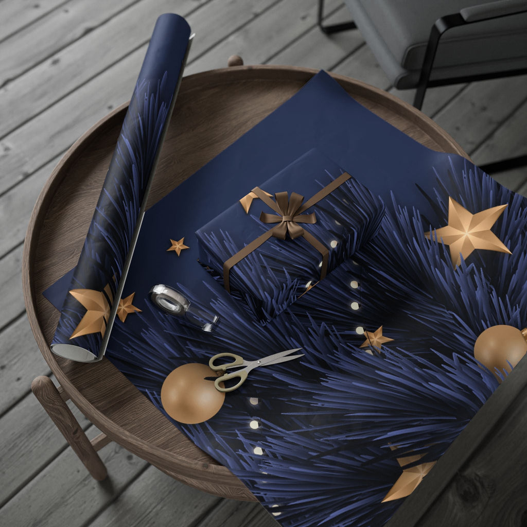 Gift Wrapping Paper | Elegant Starry Holiday Gift Wrap - Metamorphosis Creations