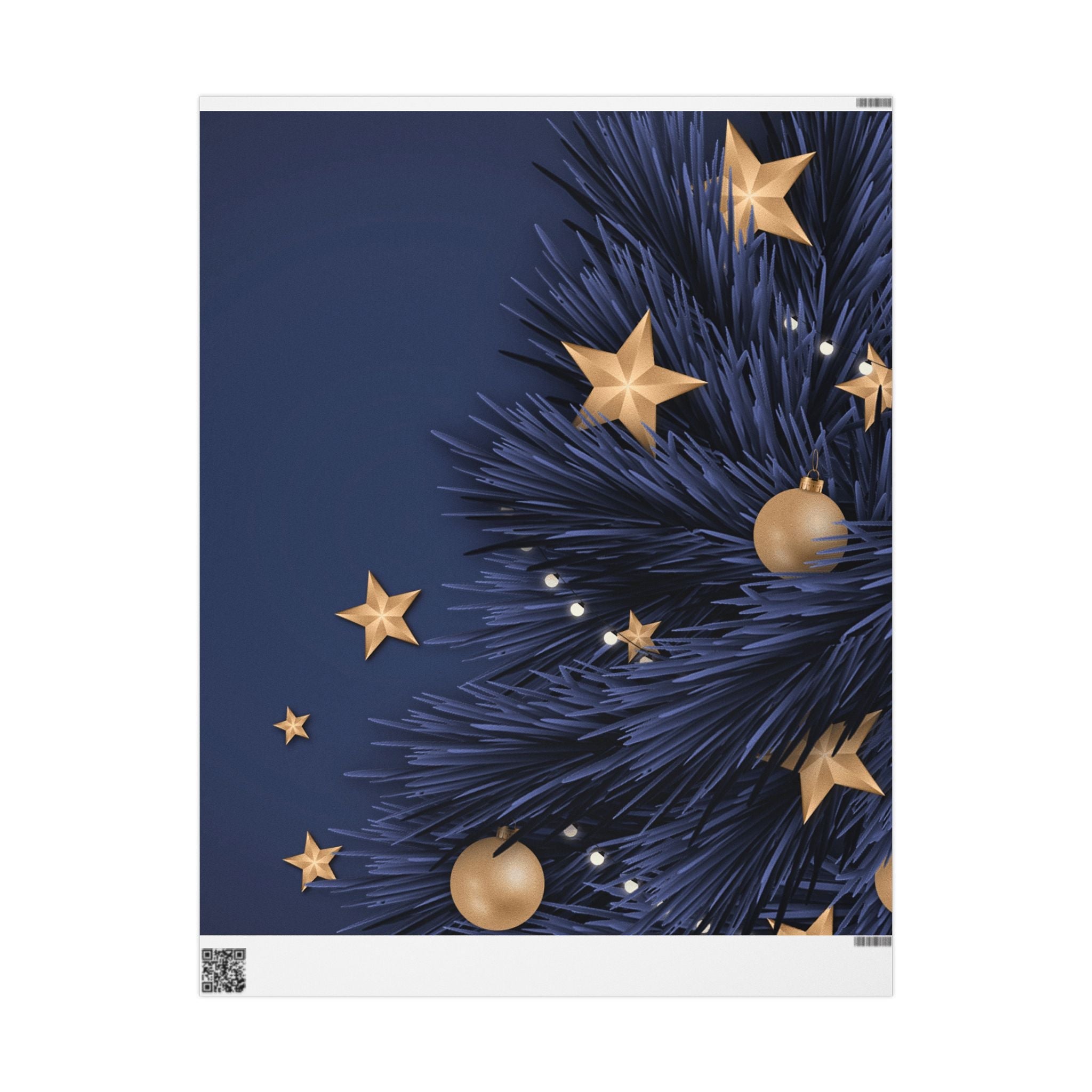 Gift Wrapping Paper | Elegant Starry Holiday Gift Wrap - Metamorphosis Creations