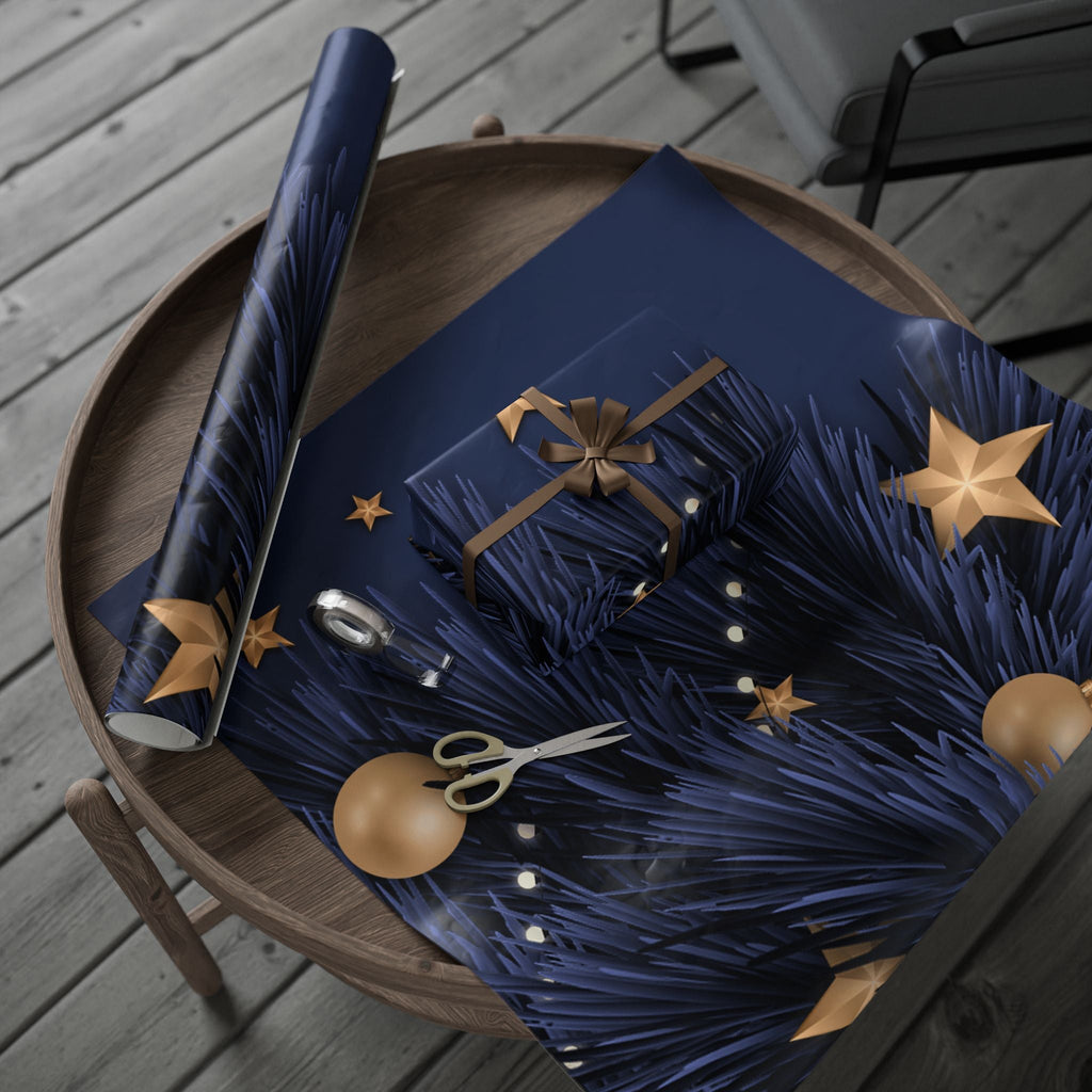 Gift Wrapping Paper | Elegant Starry Holiday Gift Wrap - Metamorphosis Creations