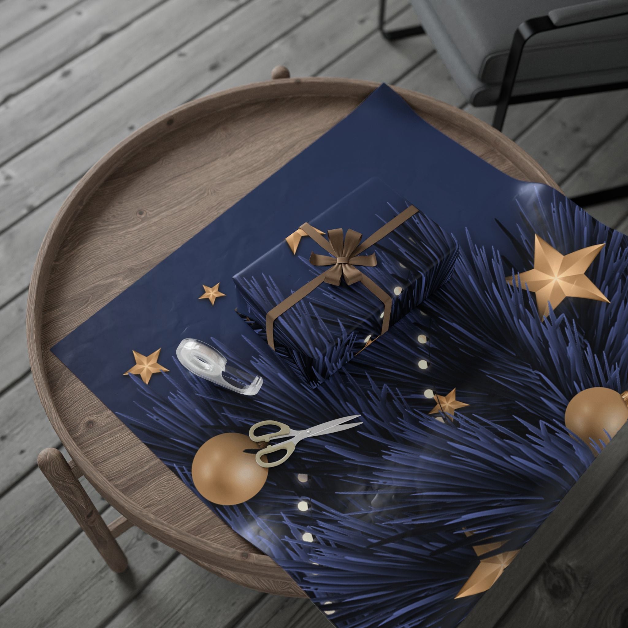 Gift Wrapping Paper | Elegant Starry Holiday Gift Wrap - Metamorphosis Creations
