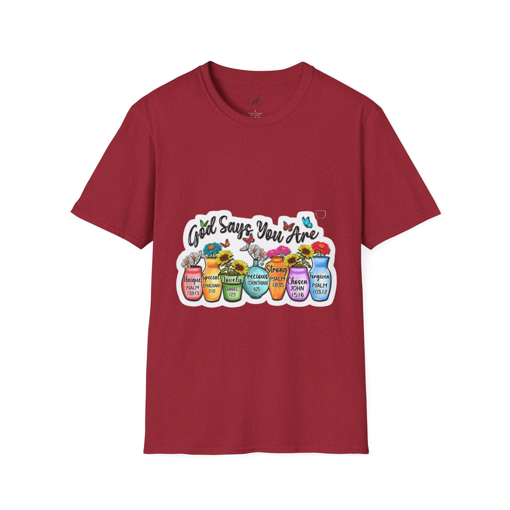 God Says You Are Loved Unisex T-Shirt, Inspirational Tee for Faith, Gifts for Friends, Casual Wear, Comfortable Clothing, [...] - Metamorphosis Creations
