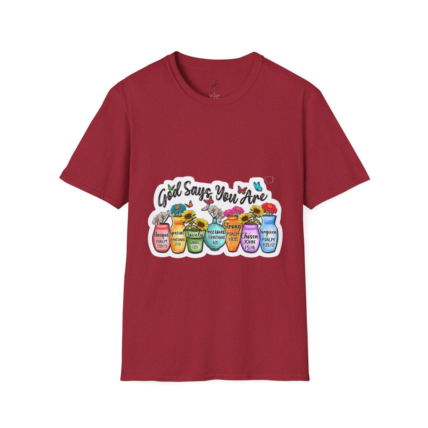 God Says You Are Loved Unisex T-Shirt, Inspirational Tee for Faith, Gifts for Friends, Casual Wear, Comfortable Clothing, [...] - Metamorphosis Creations