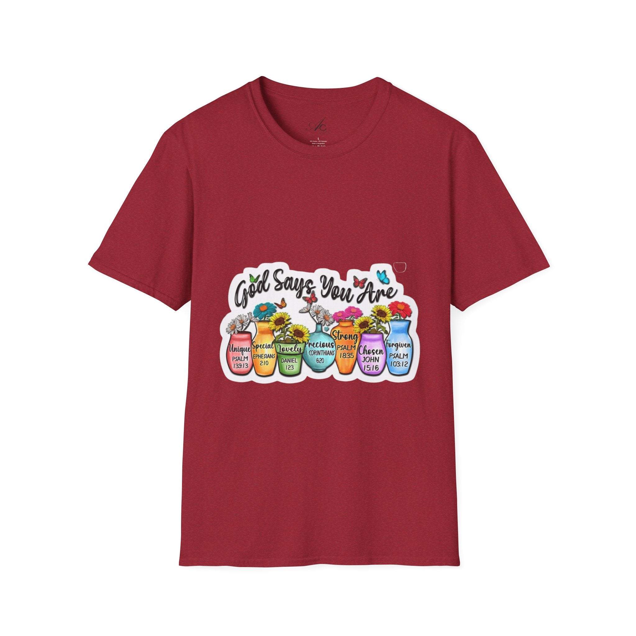God Says You Are Loved Unisex T-Shirt, Inspirational Tee for Faith, Gifts for Friends, Casual Wear, Comfortable Clothing, [...] - Metamorphosis Creations