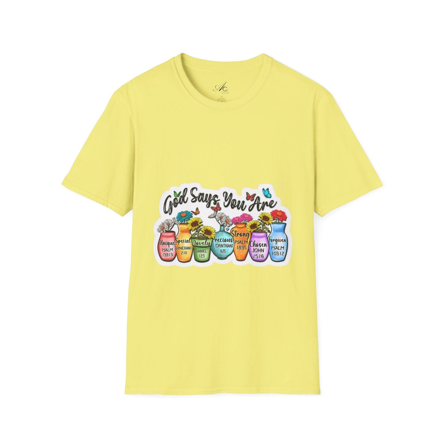 God Says You Are Loved Unisex T-Shirt, Inspirational Tee for Faith, Gifts for Friends, Casual Wear, Comfortable Clothing, [...] - Metamorphosis Creations