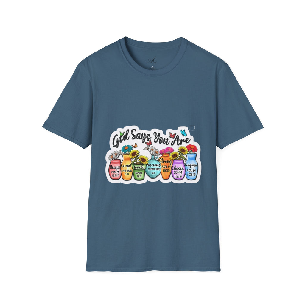 God Says You Are Loved Unisex T-Shirt, Inspirational Tee for Faith, Gifts for Friends, Casual Wear, Comfortable Clothing, [...] - Metamorphosis Creations