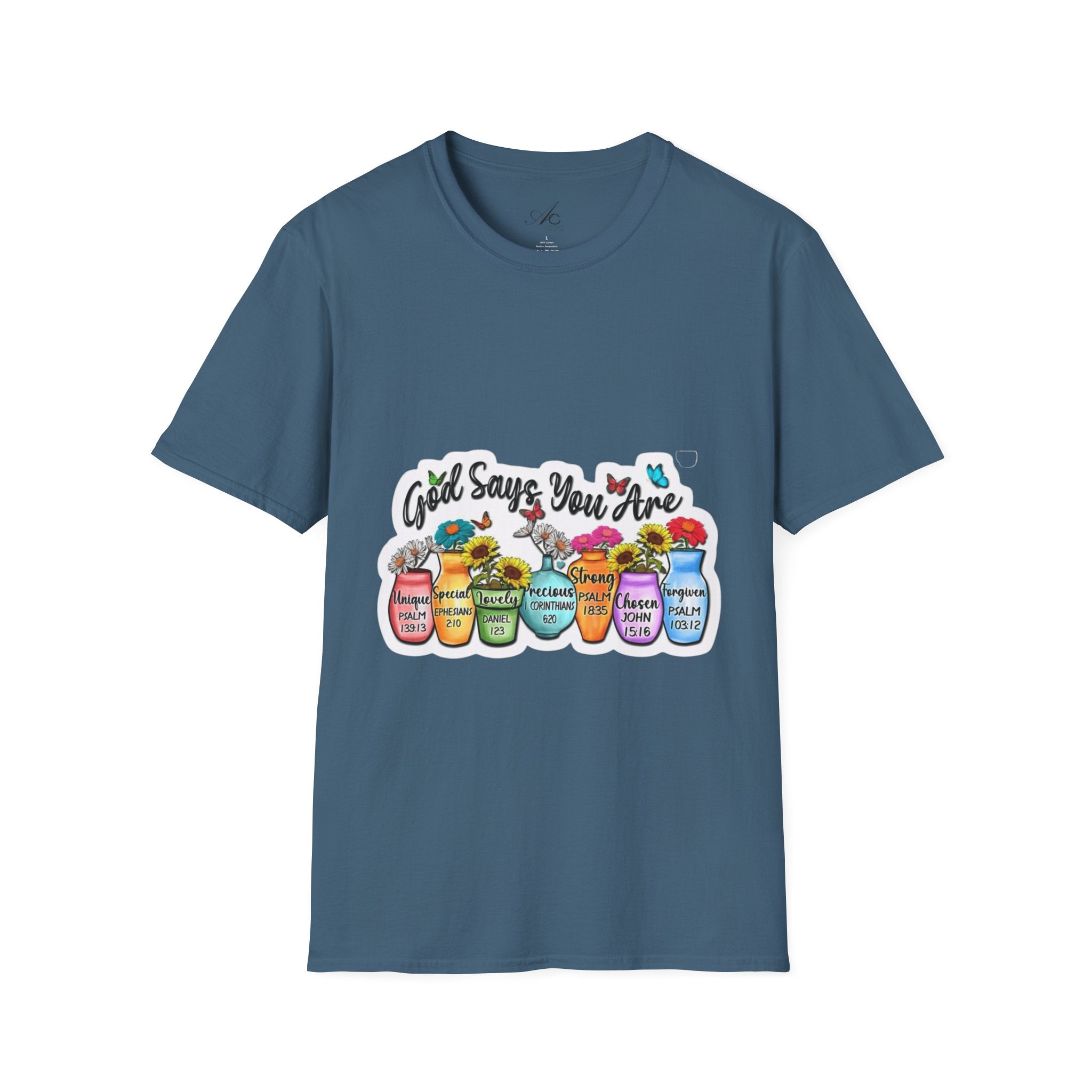 God Says You Are Loved Unisex T-Shirt, Inspirational Tee for Faith, Gifts for Friends, Casual Wear, Comfortable Clothing, [...] - Metamorphosis Creations