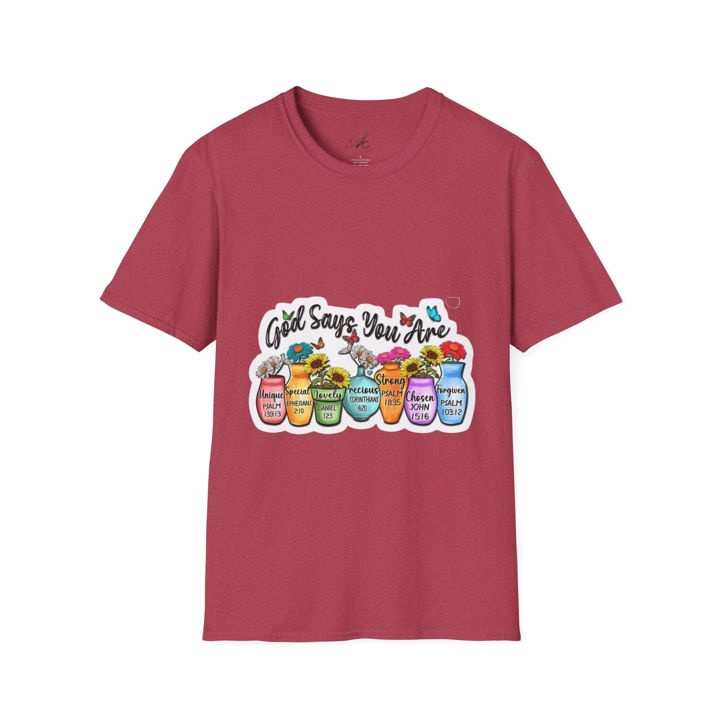 God Says You Are Loved Unisex T-Shirt, Inspirational Tee for Faith, Gifts for Friends, Casual Wear, Comfortable Clothing, [...] - Metamorphosis Creations