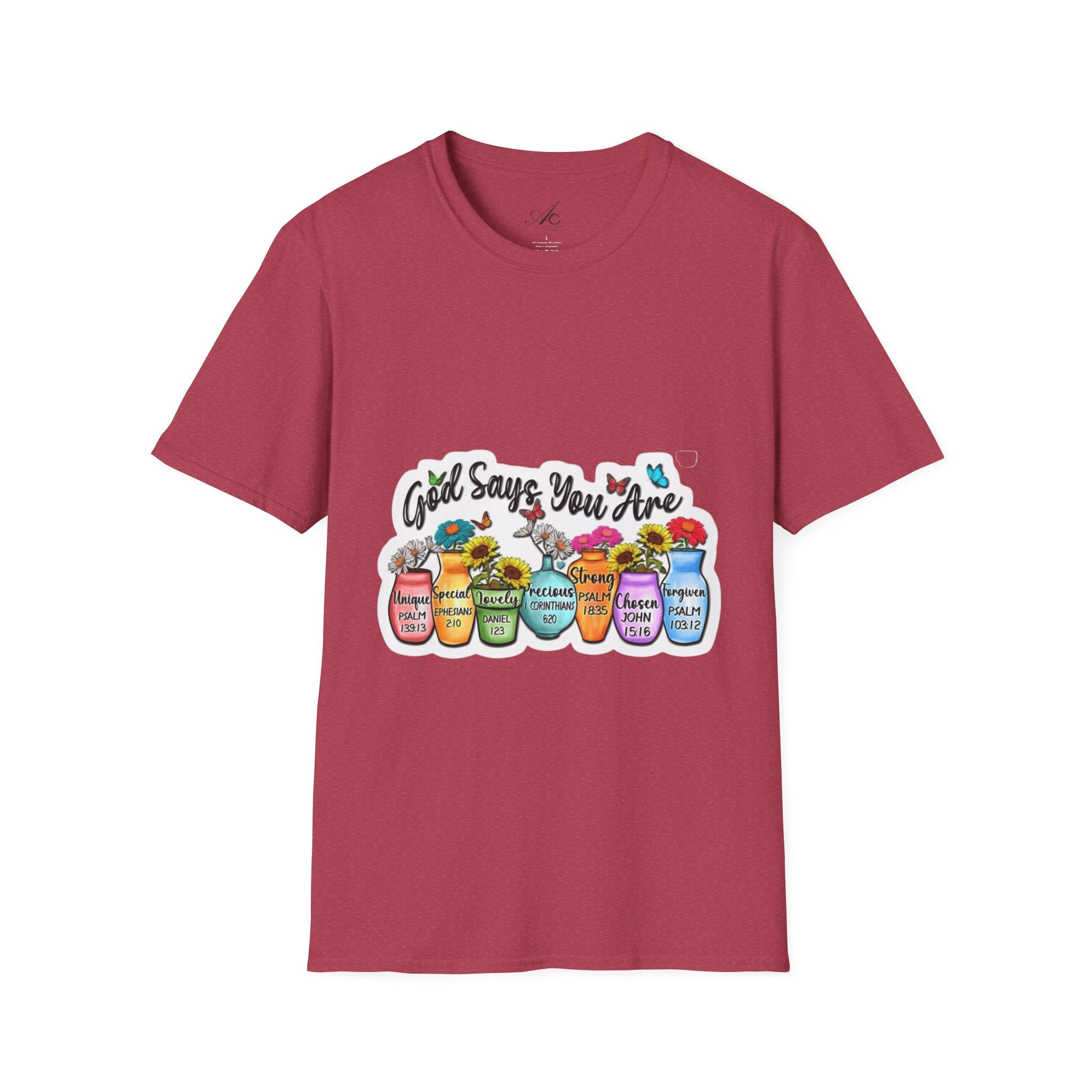 God Says You Are Loved Unisex T-Shirt, Inspirational Tee for Faith, Gifts for Friends, Casual Wear, Comfortable Clothing, [...] - Metamorphosis Creations