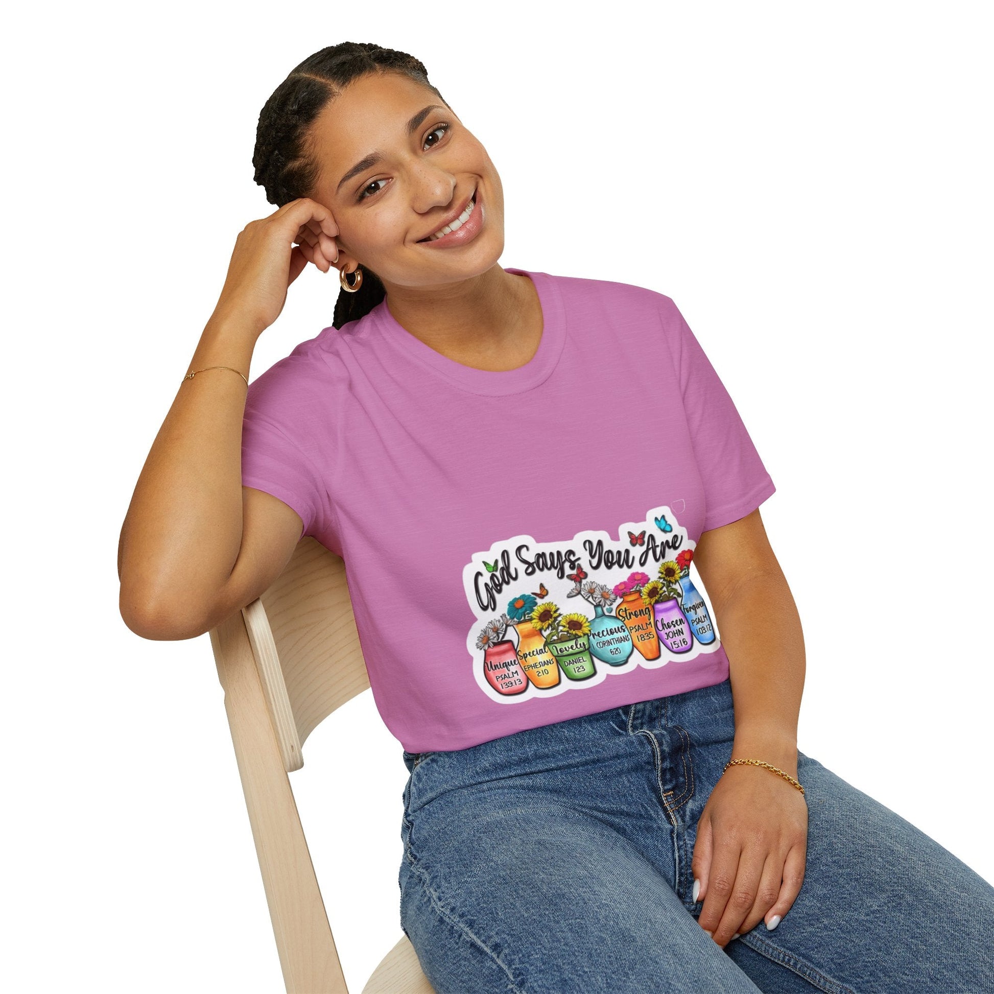 God Says You Are Loved Unisex T-Shirt, Inspirational Tee for Faith, Gifts for Friends, Casual Wear, Comfortable Clothing, [...] - Metamorphosis Creations