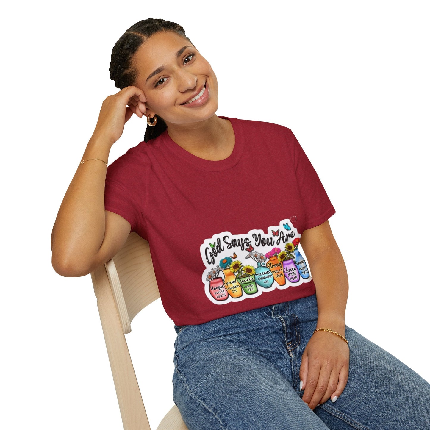 God Says You Are Loved Unisex T-Shirt, Inspirational Tee for Faith, Gifts for Friends, Casual Wear, Comfortable Clothing, [...] - Metamorphosis Creations