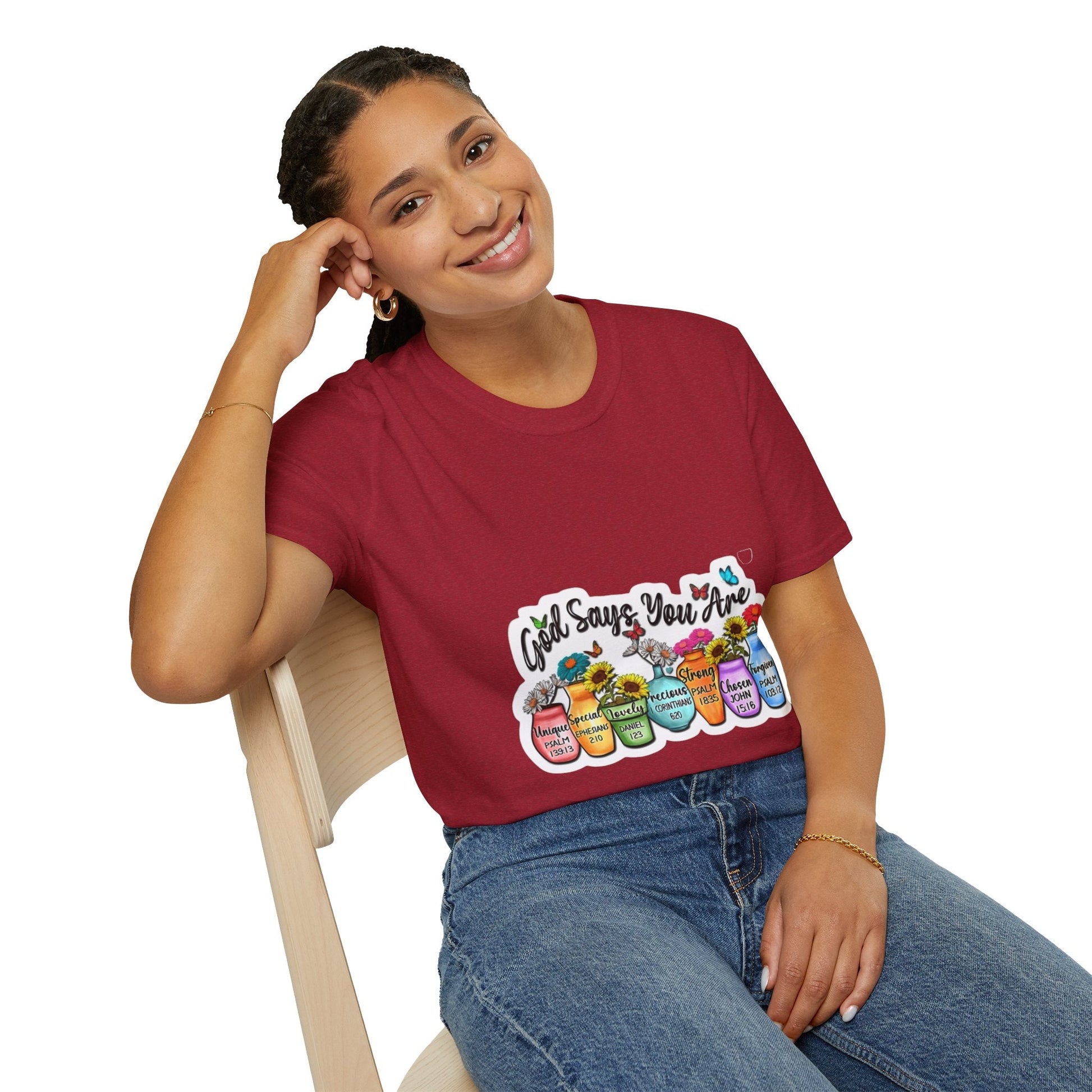 God Says You Are Loved Unisex T-Shirt, Inspirational Tee for Faith, Gifts for Friends, Casual Wear, Comfortable Clothing, [...] - Metamorphosis Creations