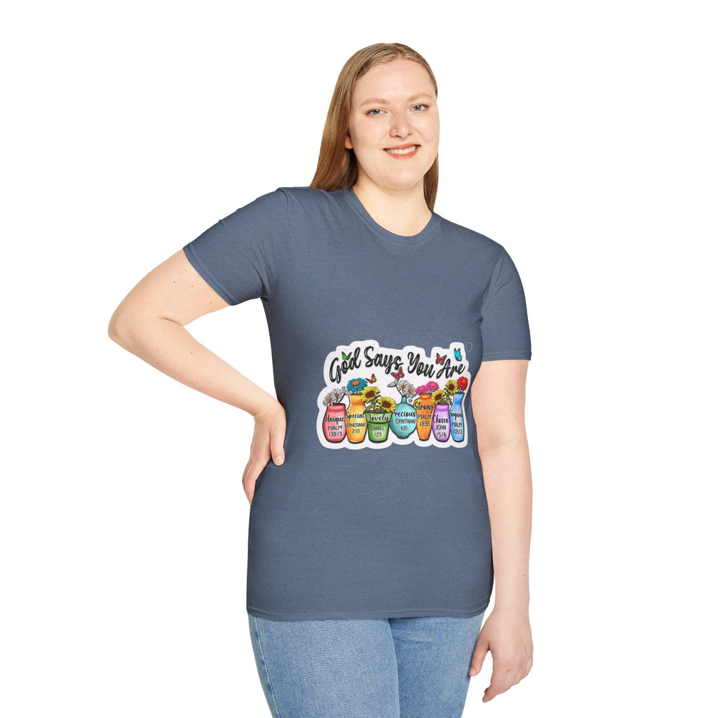 God Says You Are Loved Unisex T-Shirt, Inspirational Tee for Faith, Gifts for Friends, Casual Wear, Comfortable Clothing, [...] - Metamorphosis Creations