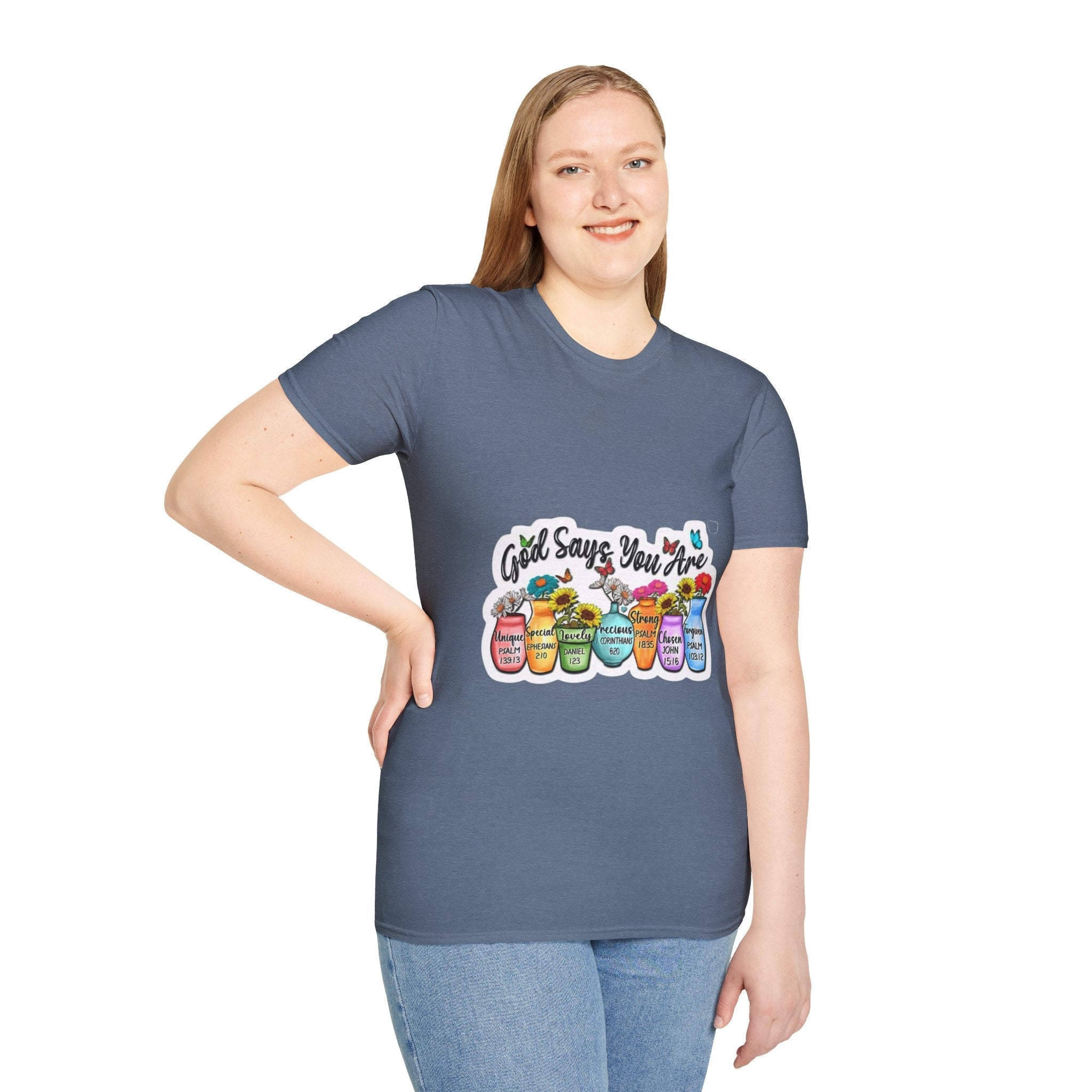 God Says You Are Loved Unisex T-Shirt, Inspirational Tee for Faith, Gifts for Friends, Casual Wear, Comfortable Clothing, [...] - Metamorphosis Creations