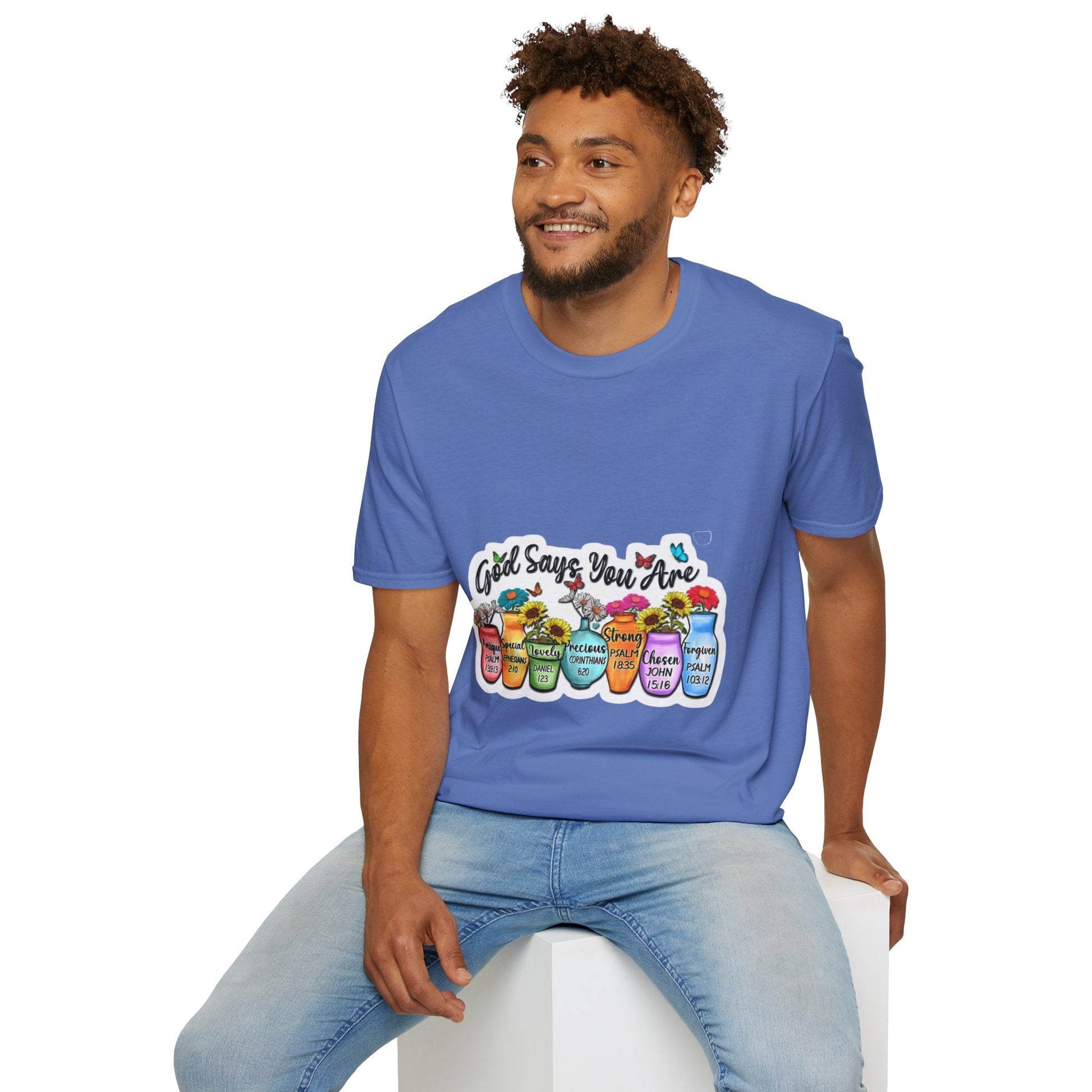 God Says You Are Loved Unisex T-Shirt, Inspirational Tee for Faith, Gifts for Friends, Casual Wear, Comfortable Clothing, [...] - Metamorphosis Creations