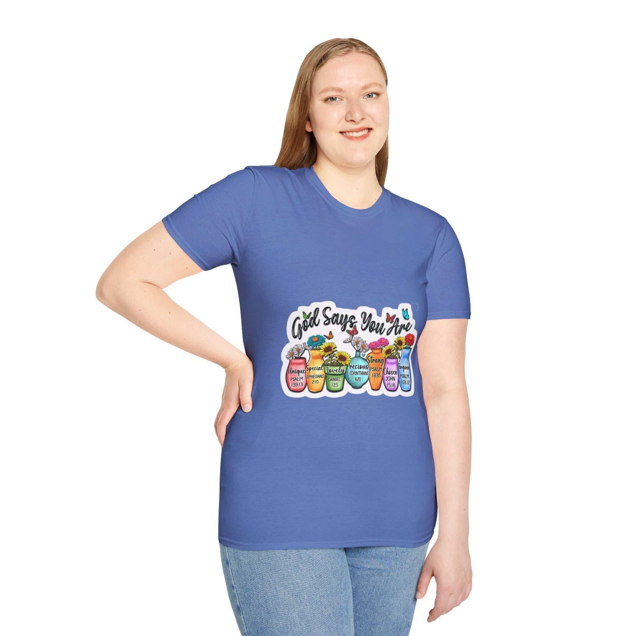 God Says You Are Loved Unisex T-Shirt, Inspirational Tee for Faith, Gifts for Friends, Casual Wear, Comfortable Clothing, [...] - Metamorphosis Creations