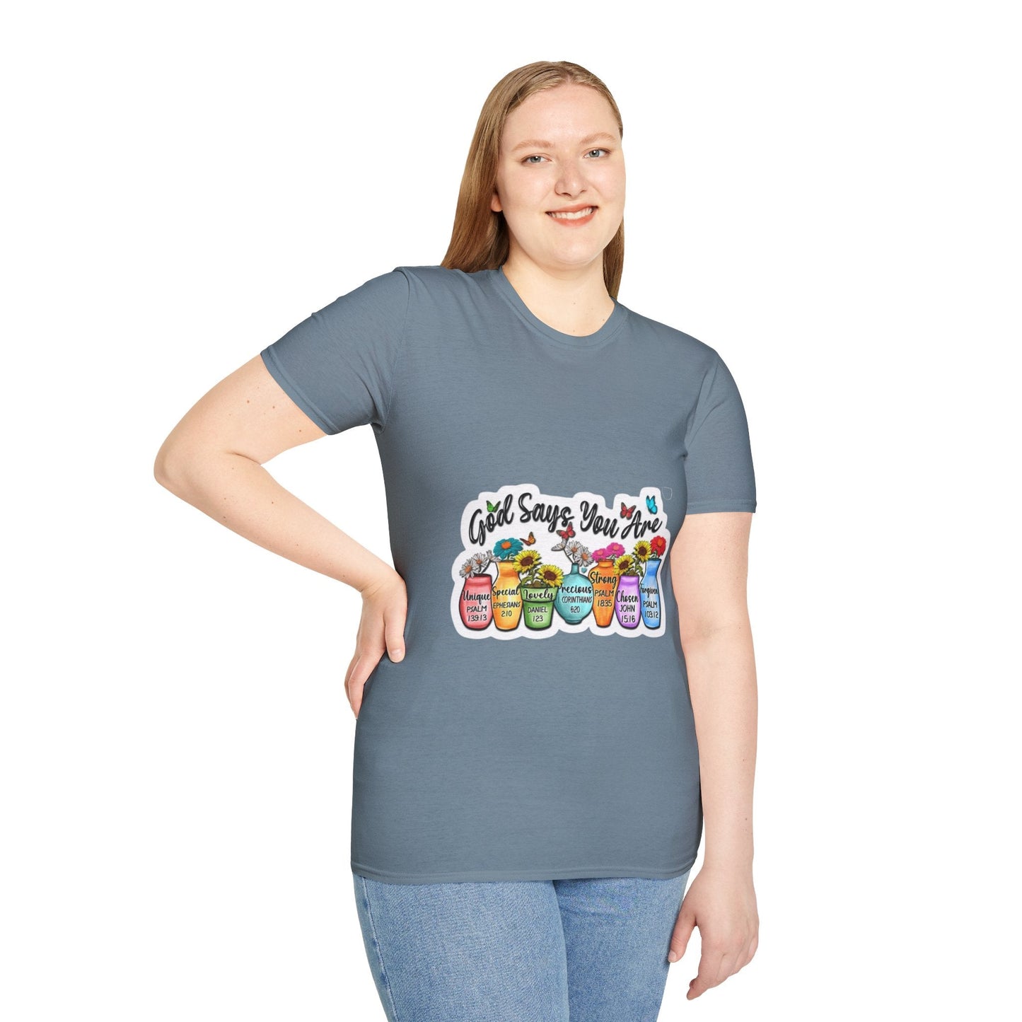 God Says You Are Loved Unisex T-Shirt, Inspirational Tee for Faith, Gifts for Friends, Casual Wear, Comfortable Clothing, [...] - Metamorphosis Creations