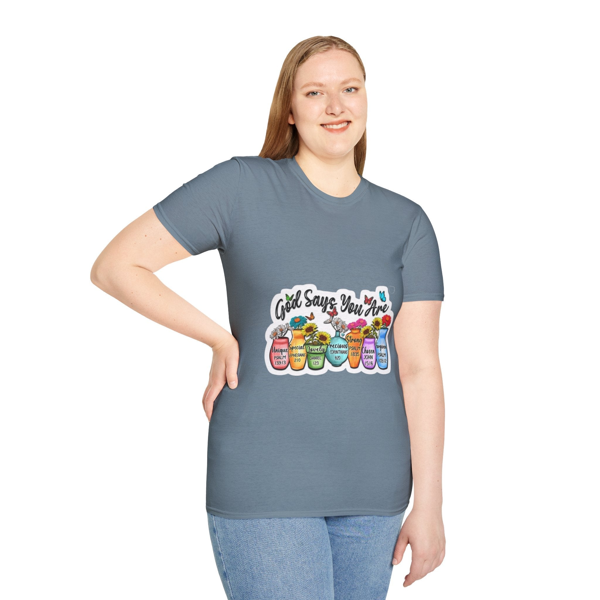 God Says You Are Loved Unisex T-Shirt, Inspirational Tee for Faith, Gifts for Friends, Casual Wear, Comfortable Clothing, [...] - Metamorphosis Creations