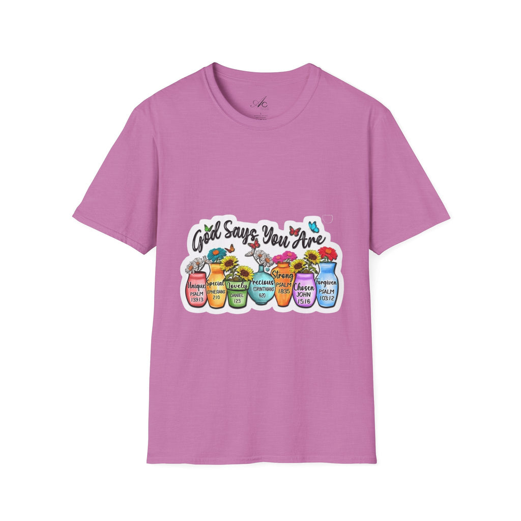 God Says You Are Loved Unisex T-Shirt, Inspirational Tee for Faith, Gifts for Friends, Casual Wear, Comfortable Clothing, [...] - Metamorphosis Creations