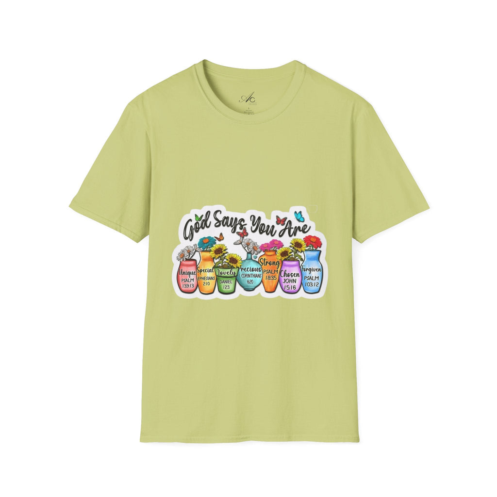 God Says You Are Loved Unisex T-Shirt, Inspirational Tee for Faith, Gifts for Friends, Casual Wear, Comfortable Clothing, [...] - Metamorphosis Creations