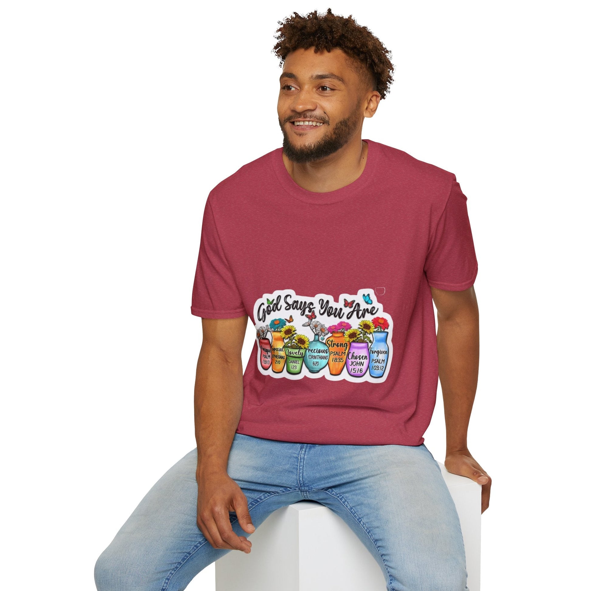 God Says You Are Loved Unisex T-Shirt, Inspirational Tee for Faith, Gifts for Friends, Casual Wear, Comfortable Clothing, [...] - Metamorphosis Creations