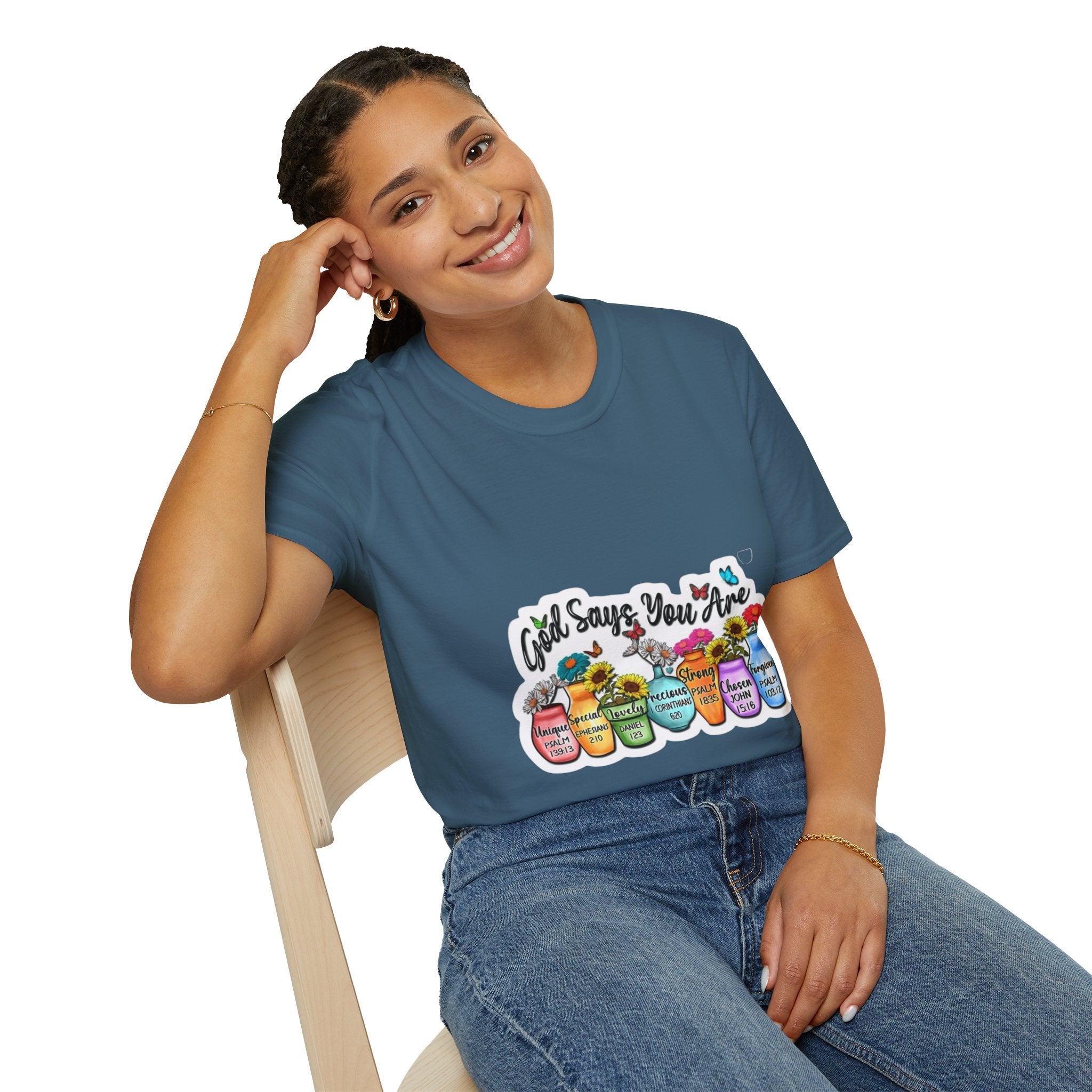 God Says You Are Loved Unisex T-Shirt, Inspirational Tee for Faith, Gifts for Friends, Casual Wear, Comfortable Clothing, [...] - Metamorphosis Creations