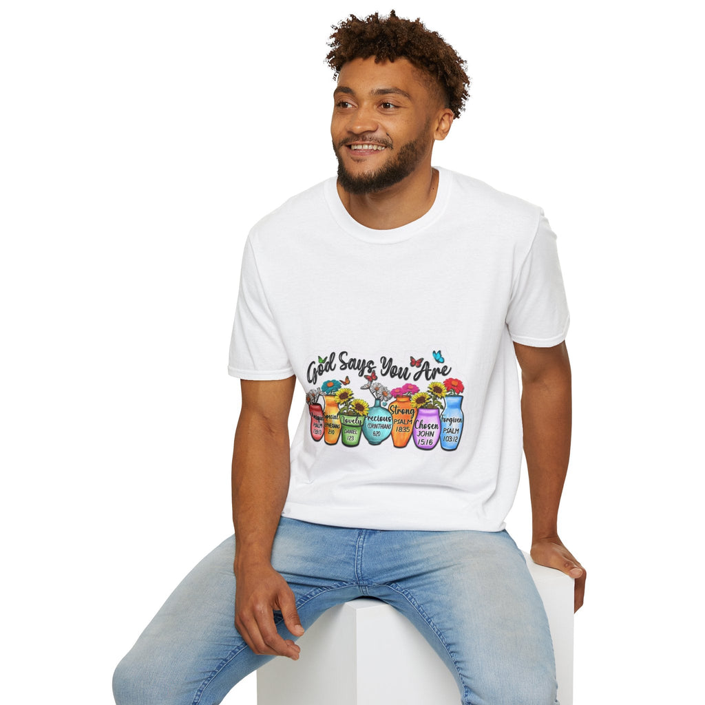 God Says You Are Loved Unisex T-Shirt, Inspirational Tee for Faith, Gifts for Friends, Casual Wear, Comfortable Clothing, [...] - Metamorphosis Creations