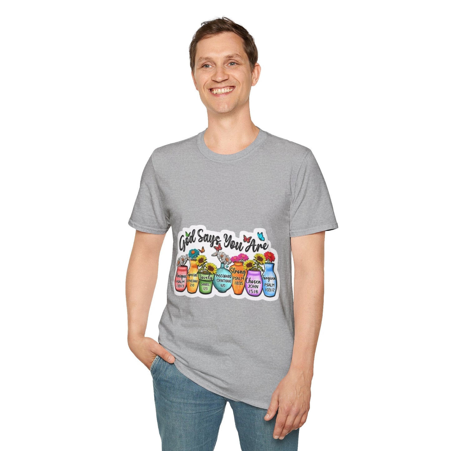 God Says You Are Loved Unisex T-Shirt, Inspirational Tee for Faith, Gifts for Friends, Casual Wear, Comfortable Clothing, [...] - Metamorphosis Creations