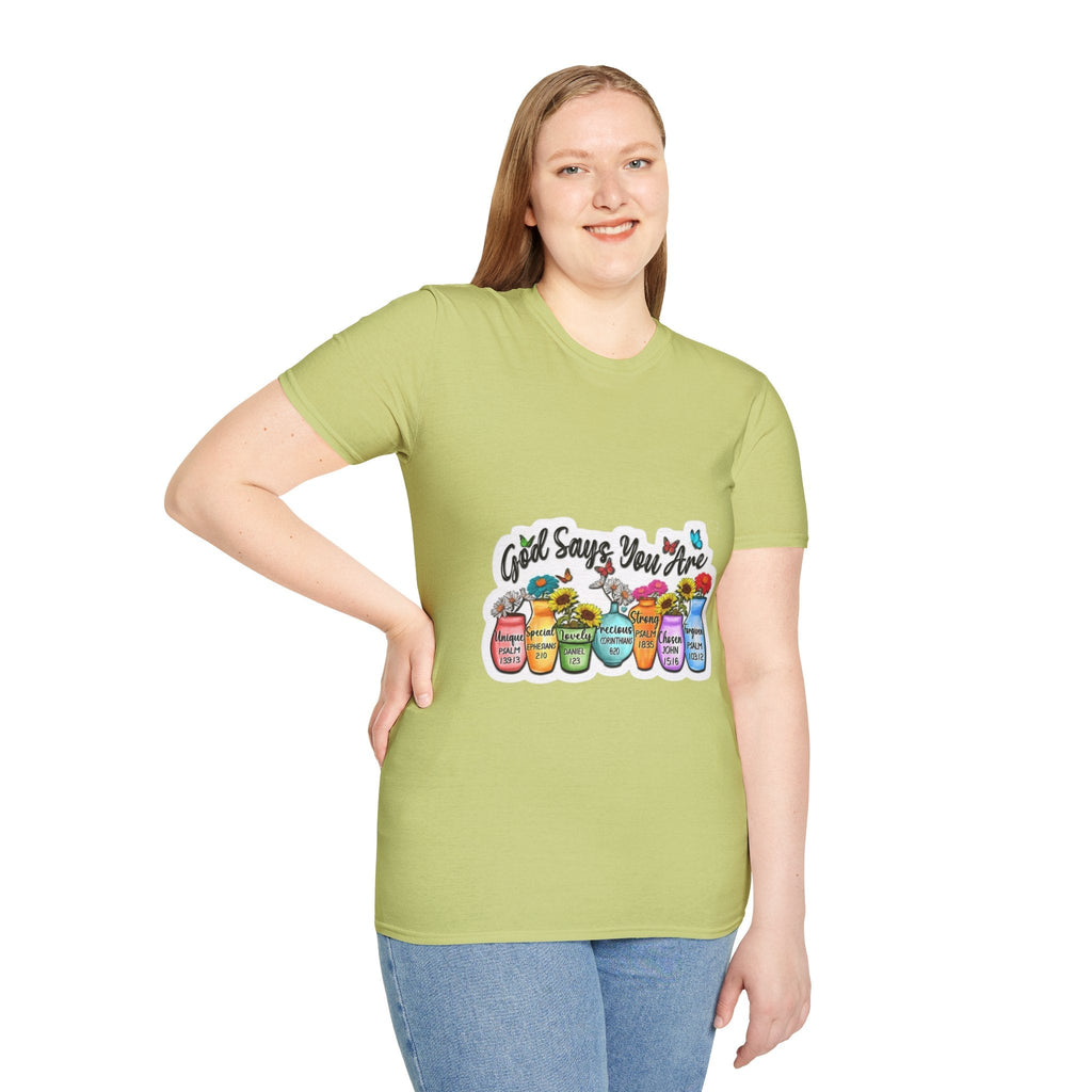 God Says You Are Loved Unisex T-Shirt, Inspirational Tee for Faith, Gifts for Friends, Casual Wear, Comfortable Clothing, [...] - Metamorphosis Creations