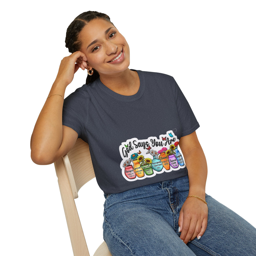 God Says You Are Loved Unisex T-Shirt, Inspirational Tee for Faith, Gifts for Friends, Casual Wear, Comfortable Clothing, [...] - Metamorphosis Creations