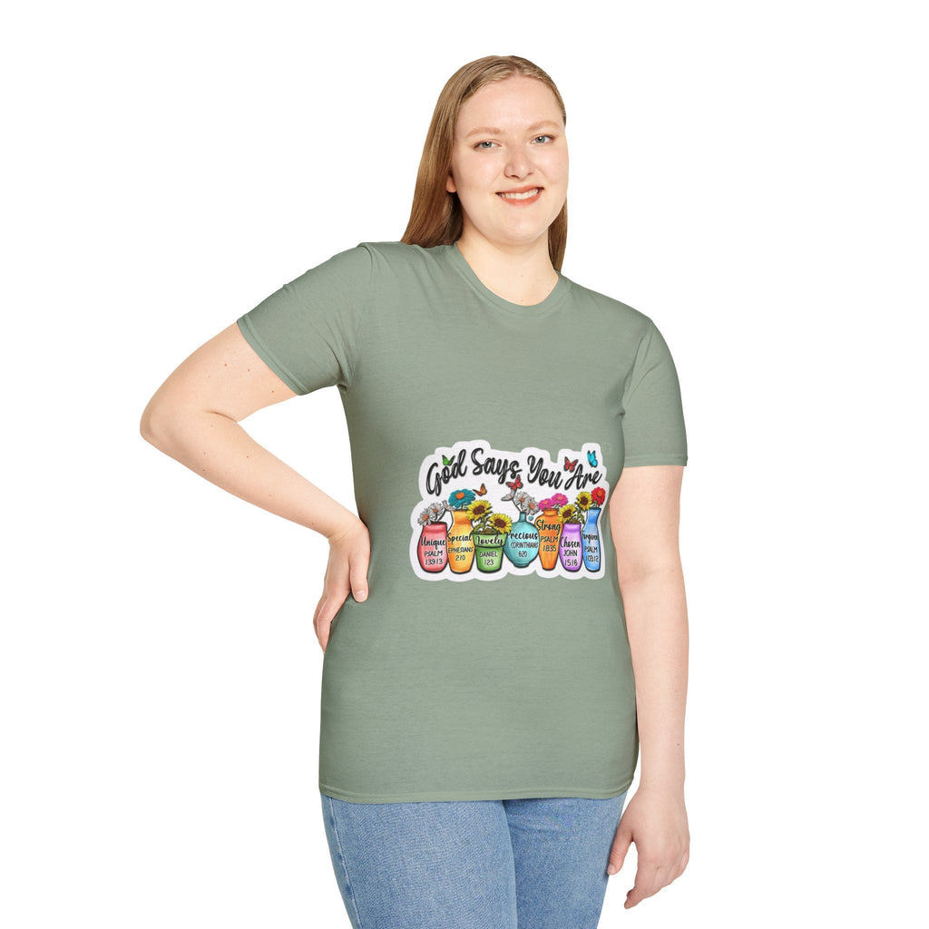 God Says You Are Loved Unisex T-Shirt, Inspirational Tee for Faith, Gifts for Friends, Casual Wear, Comfortable Clothing, [...] - Metamorphosis Creations